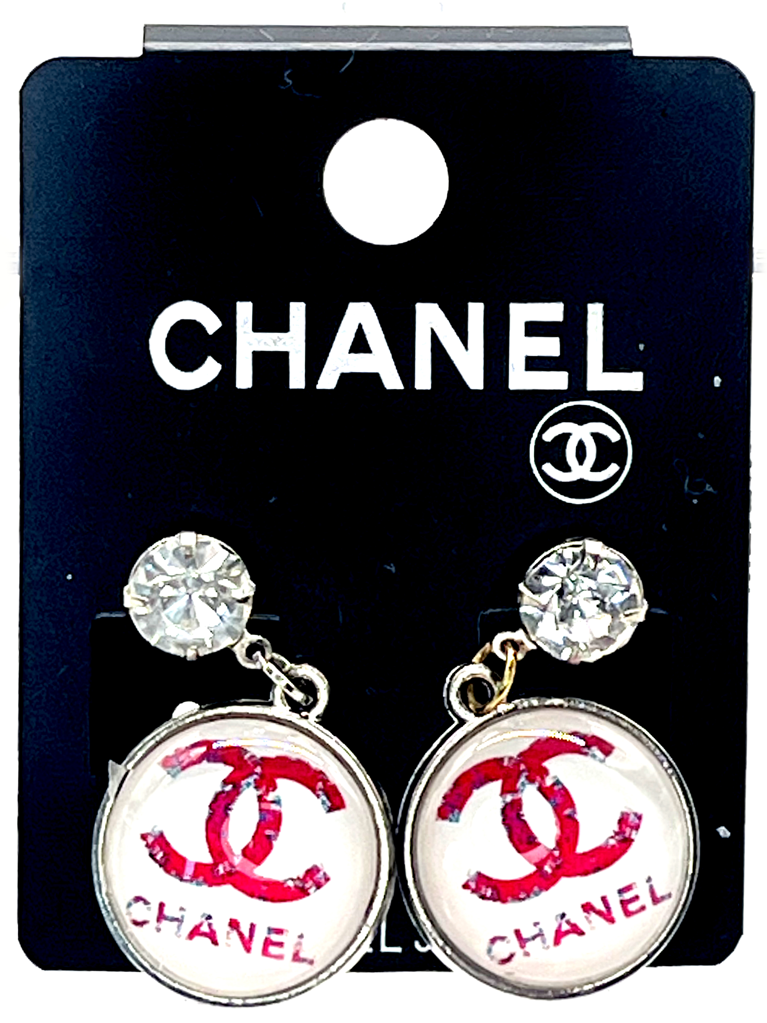 Chanel Logo Drop Earrings