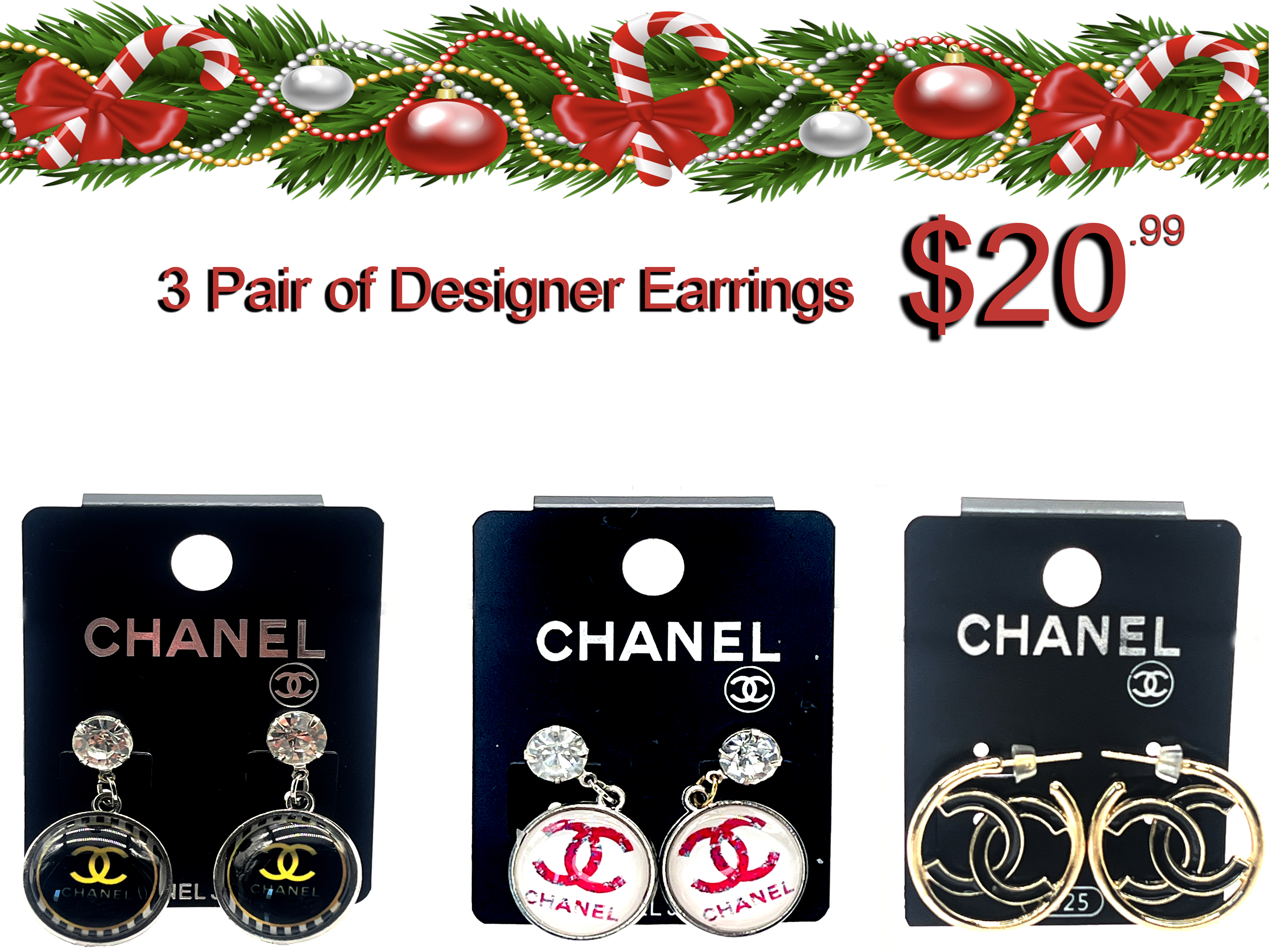Chanel Designer Earrings Set