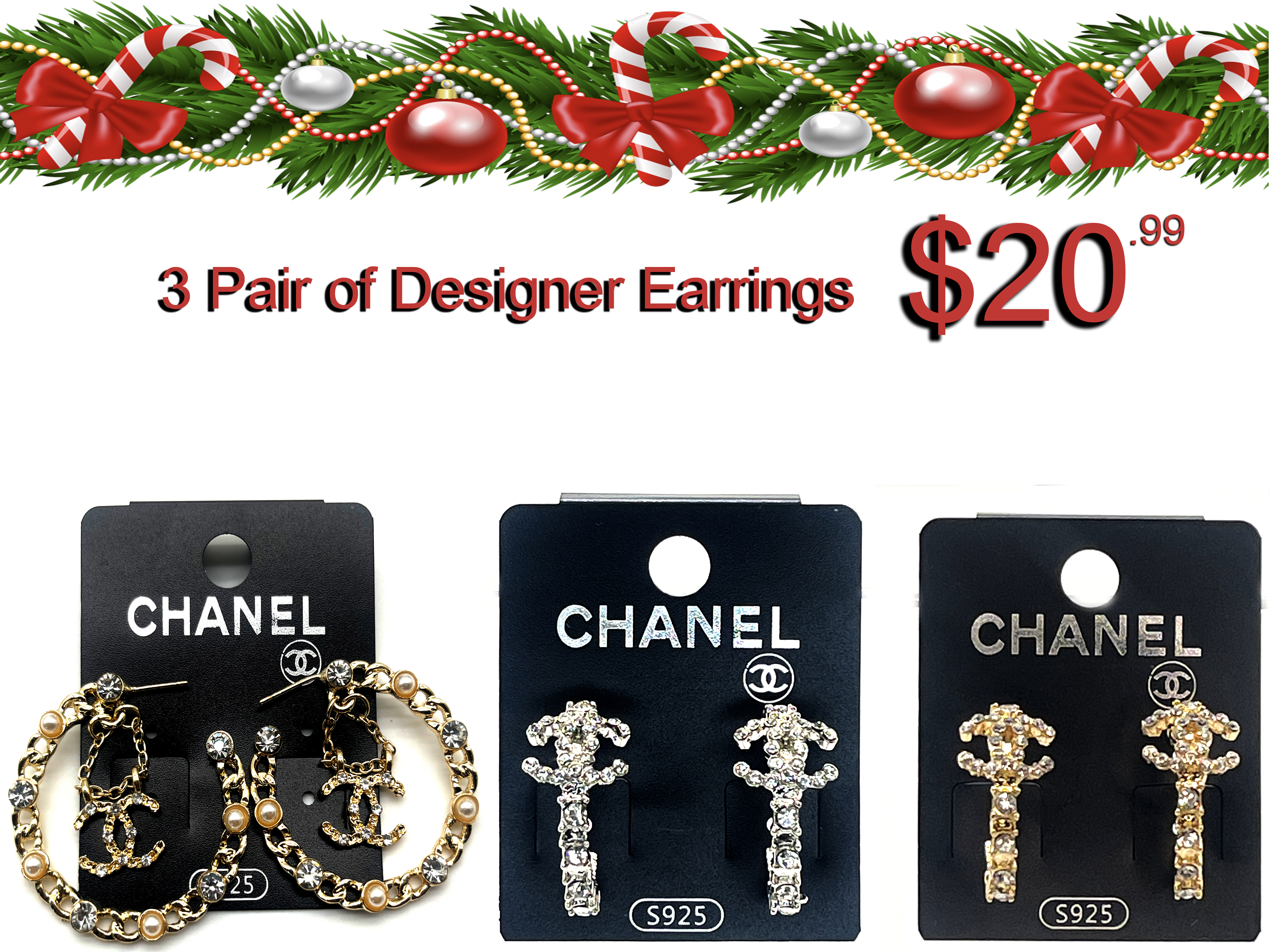 Chanel Designer Earrings Set
