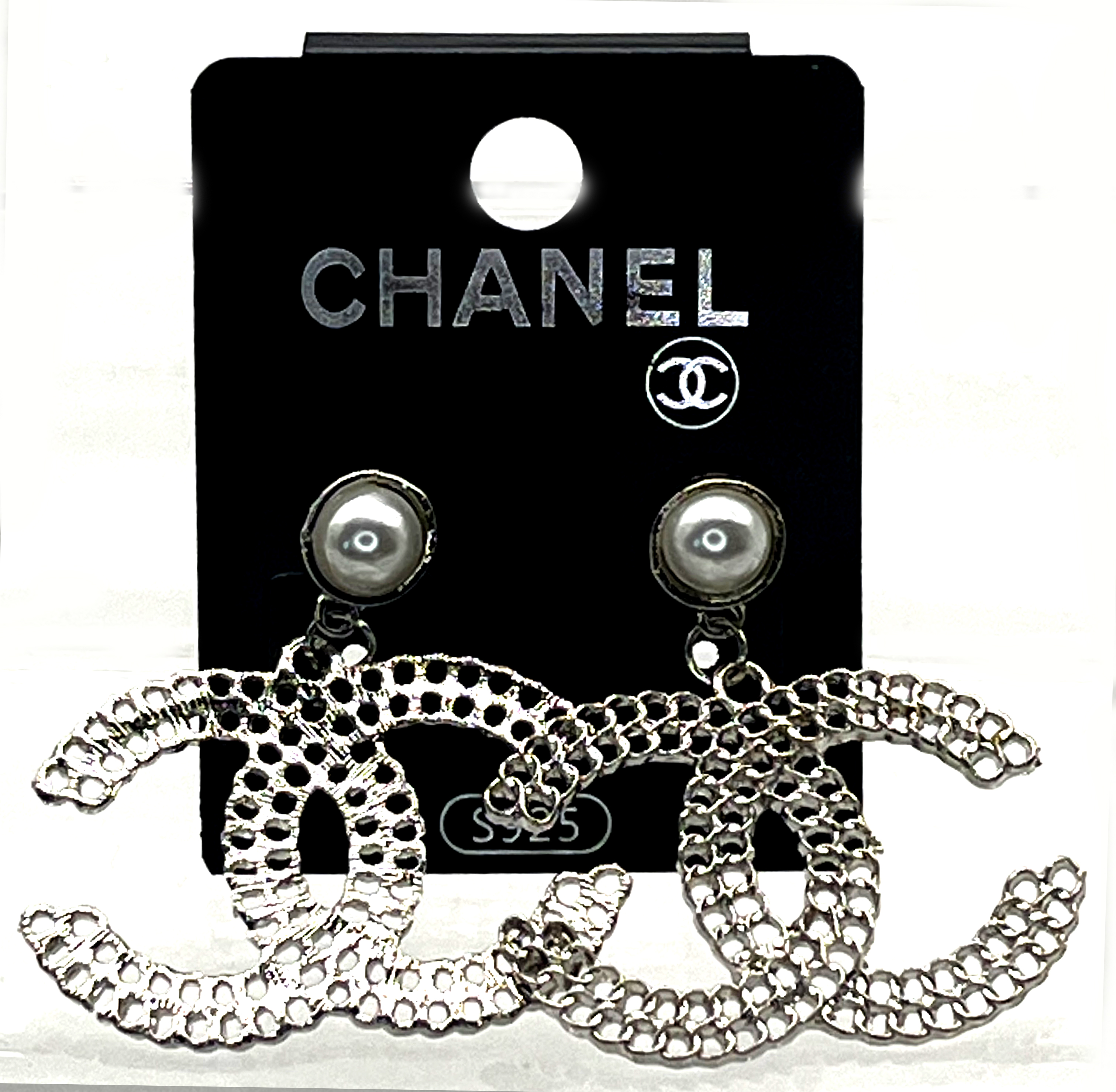 Chanel Silver Earrings