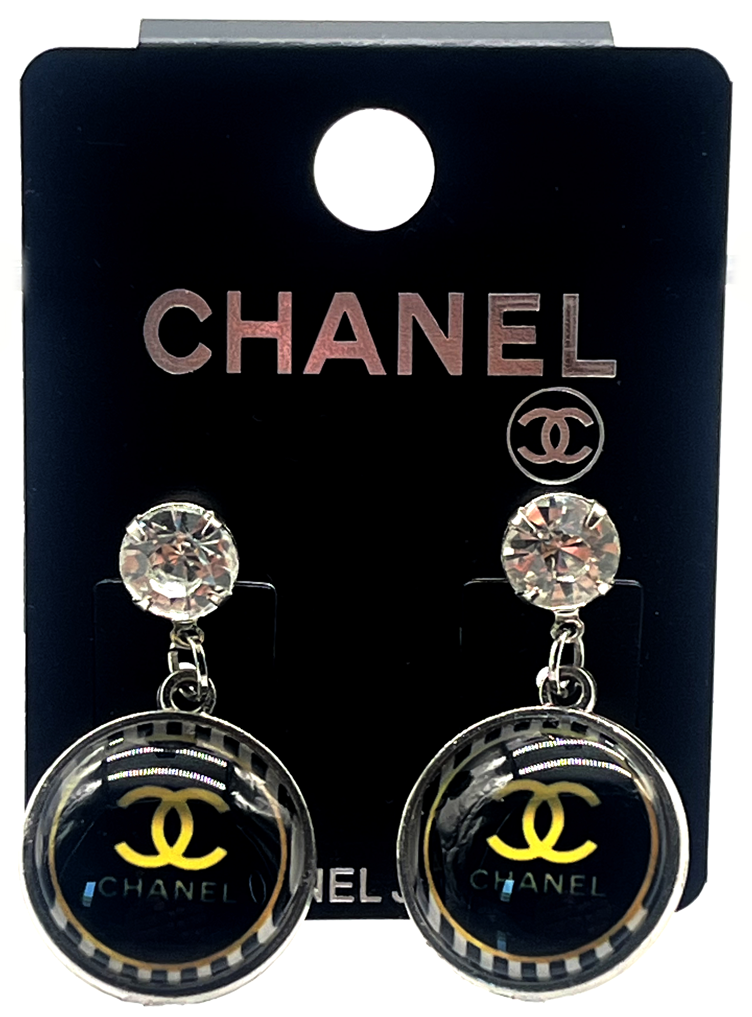 Chanel Crystal Drop Earrings