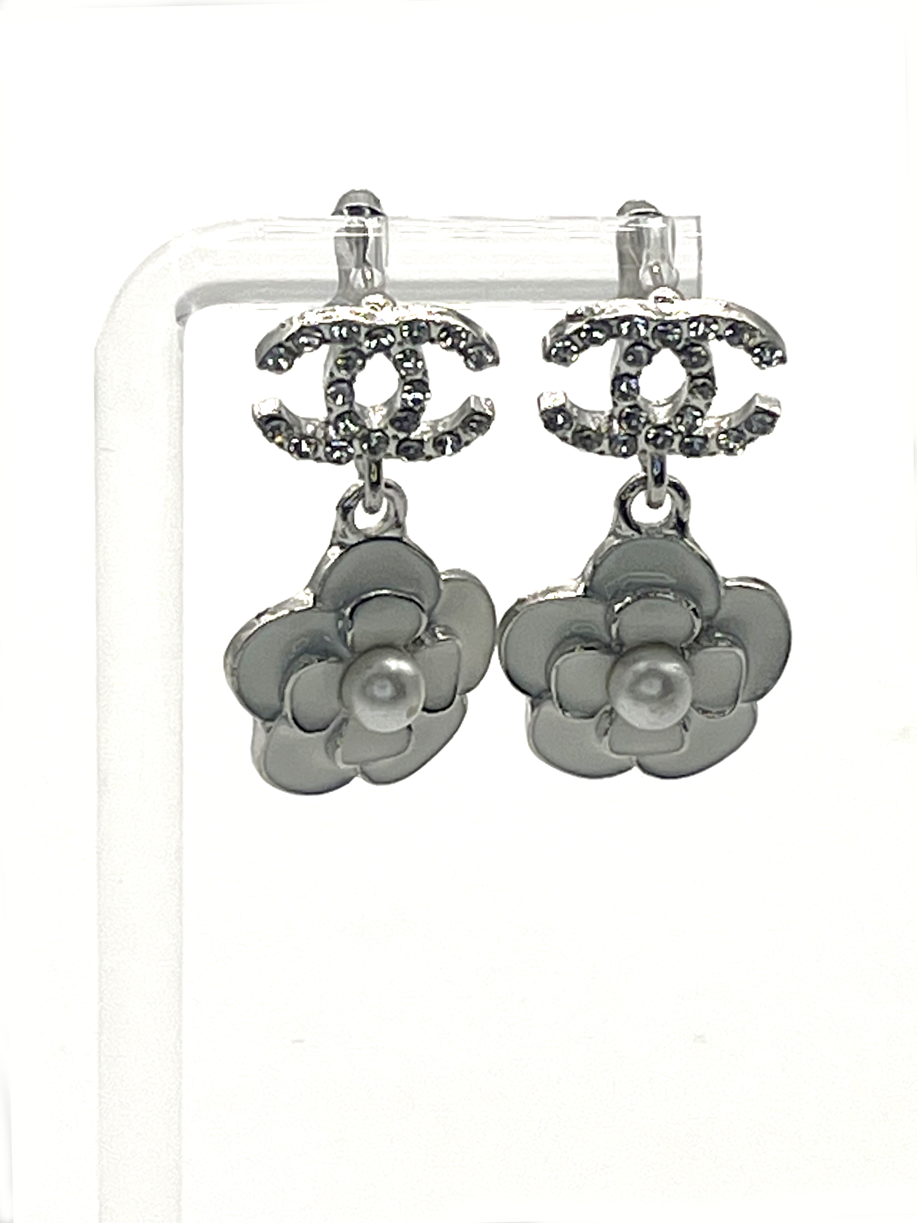 Chanel Flower Drop Earrings