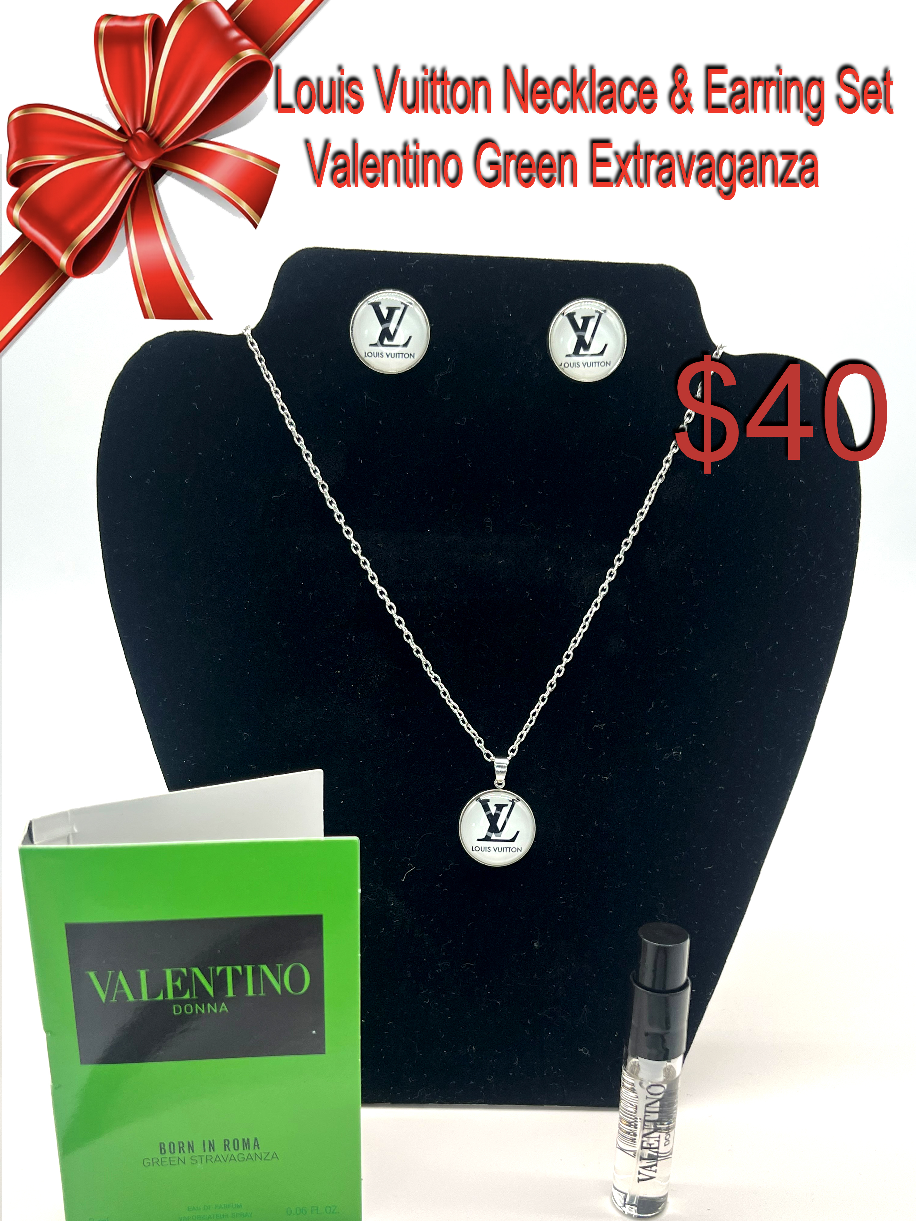 Louis Vuitton Necklace & Earrings Set