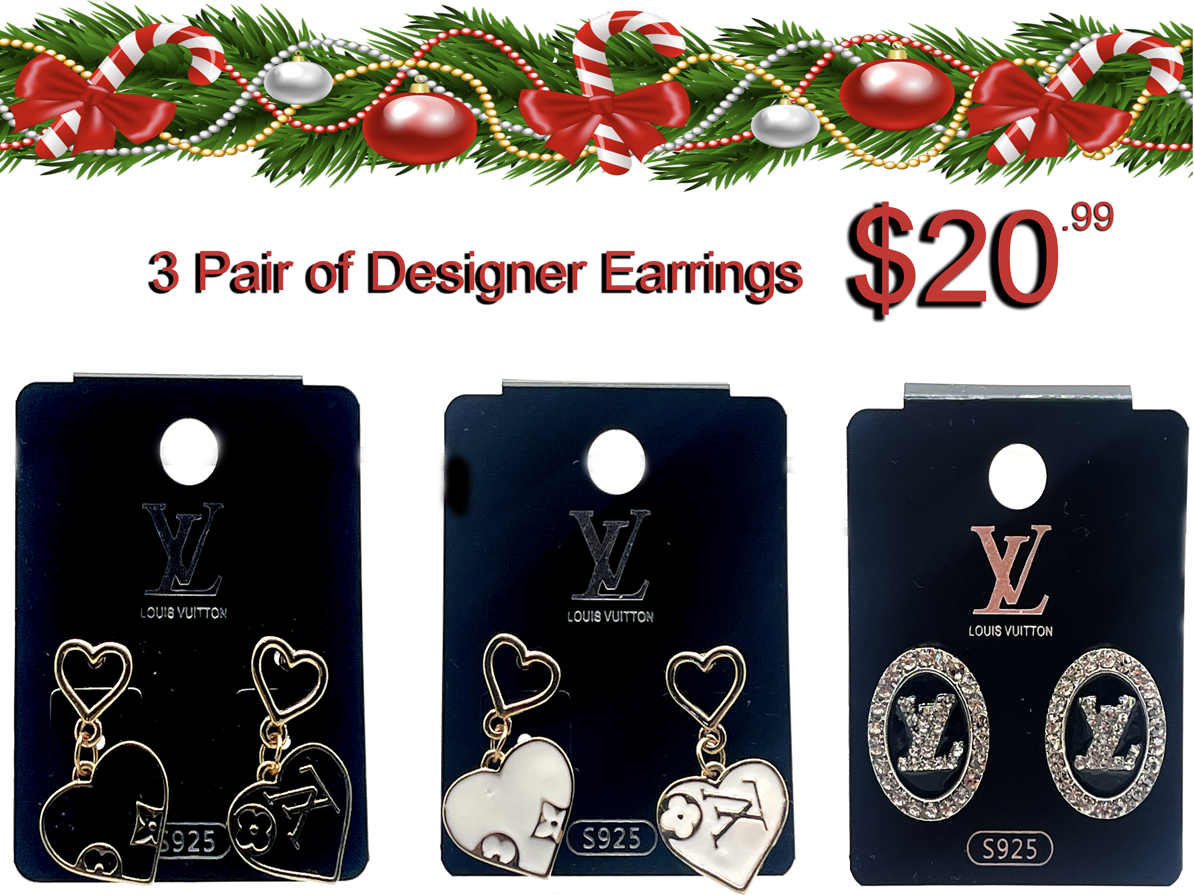 Louis Vuitton Designer Earrings Set