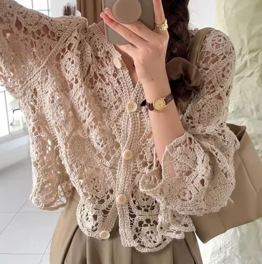 Vintage Crochet Cardigan