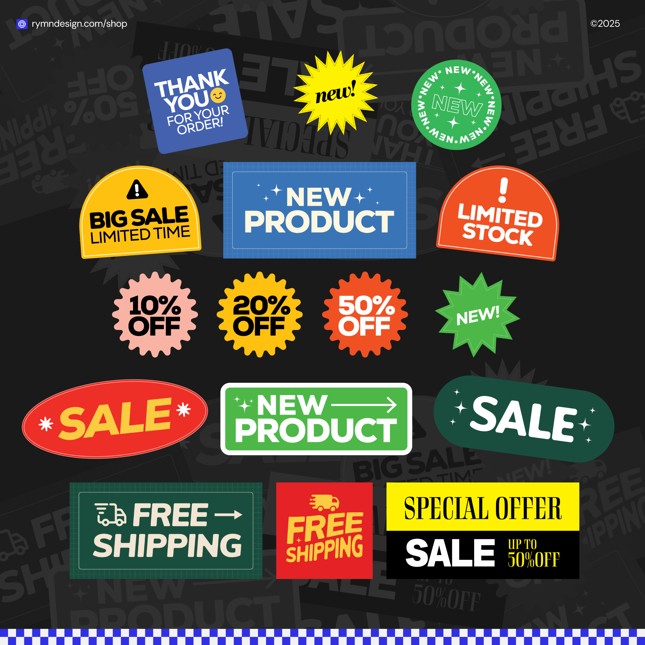 Product Stickers & Tags Bundle (Promotional Stickers for Packaging, Product & Packaging Labels, Industry-Themed Stickers)