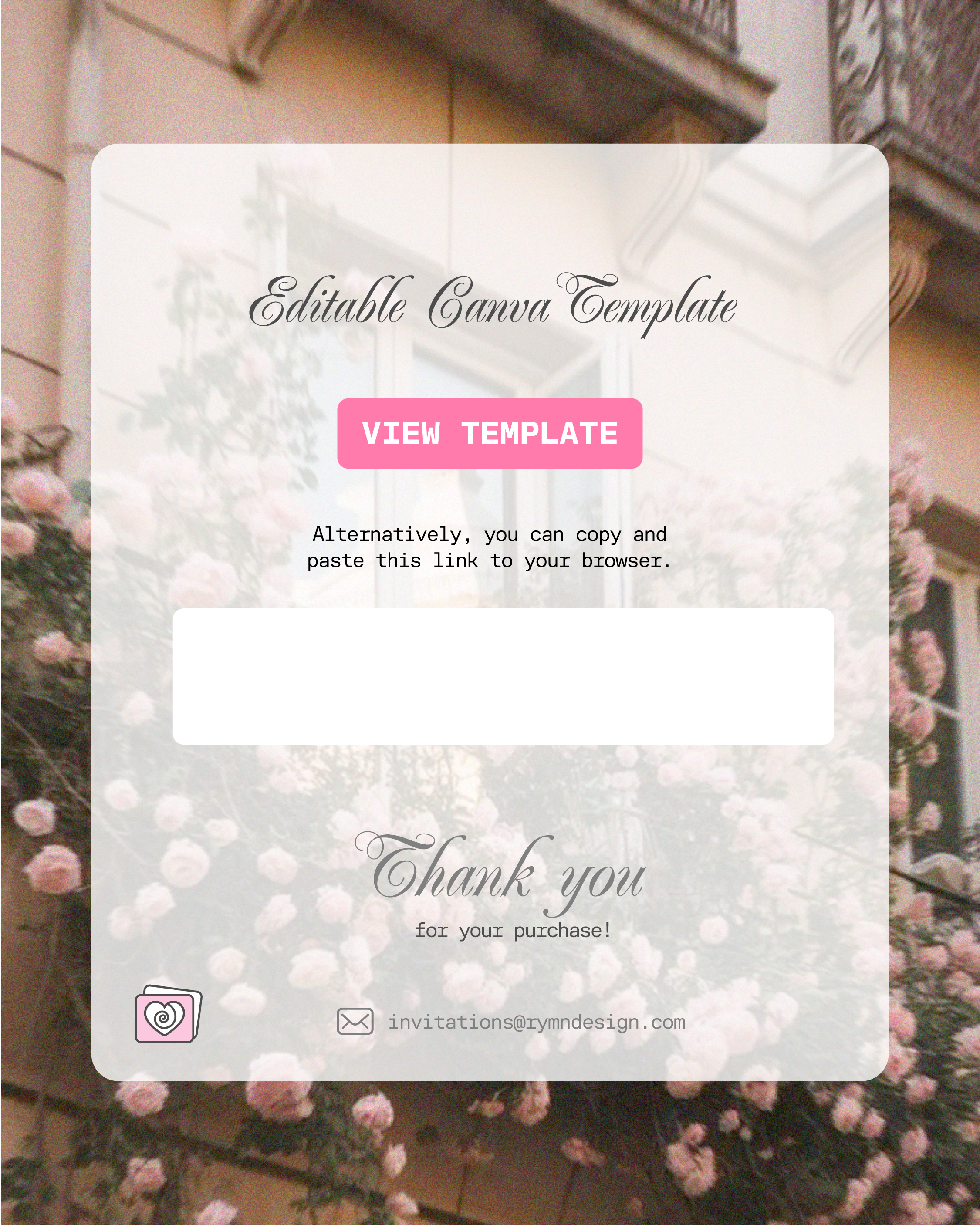 Pink Floral Elegant Wedding Program Template