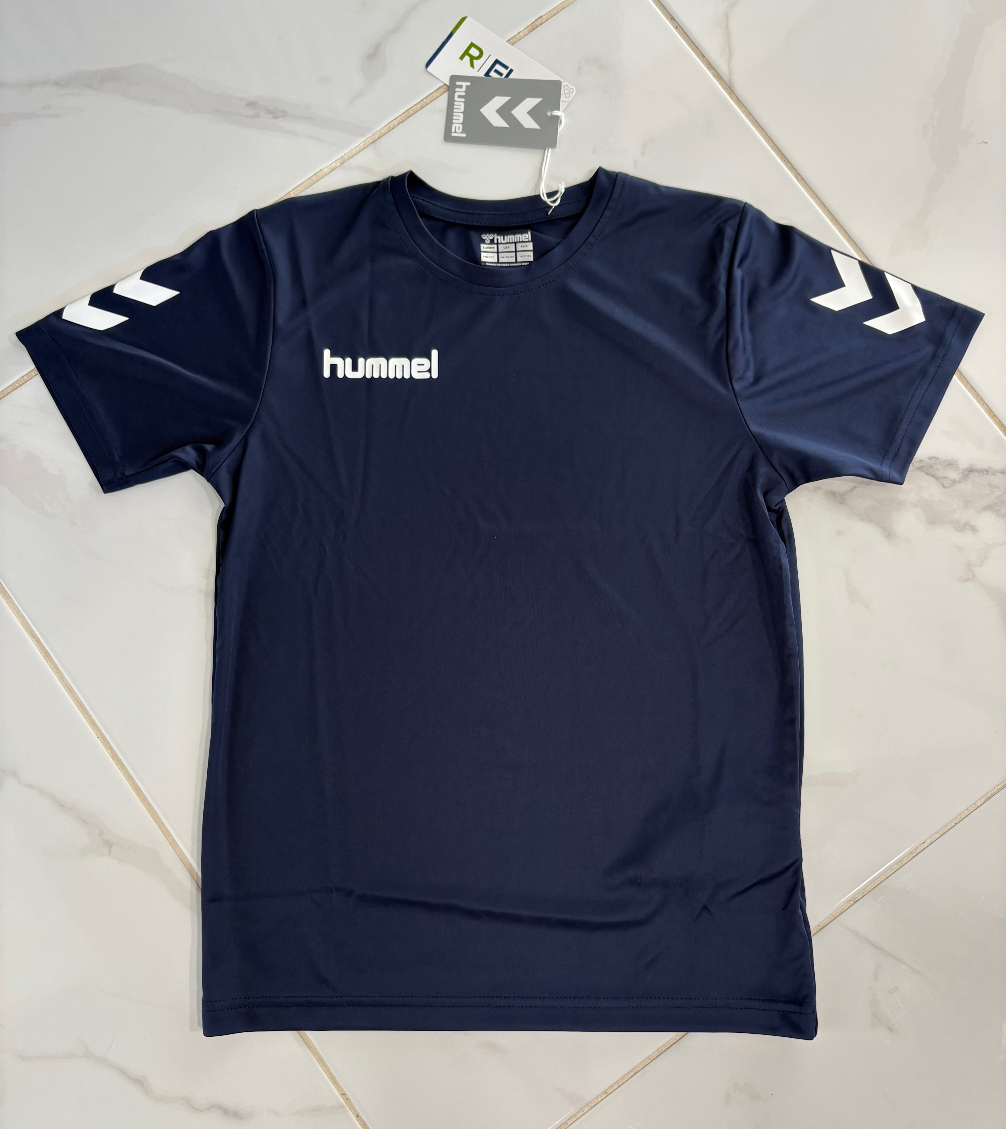 Hummel mėlyni marškinėliai (152 dydis)