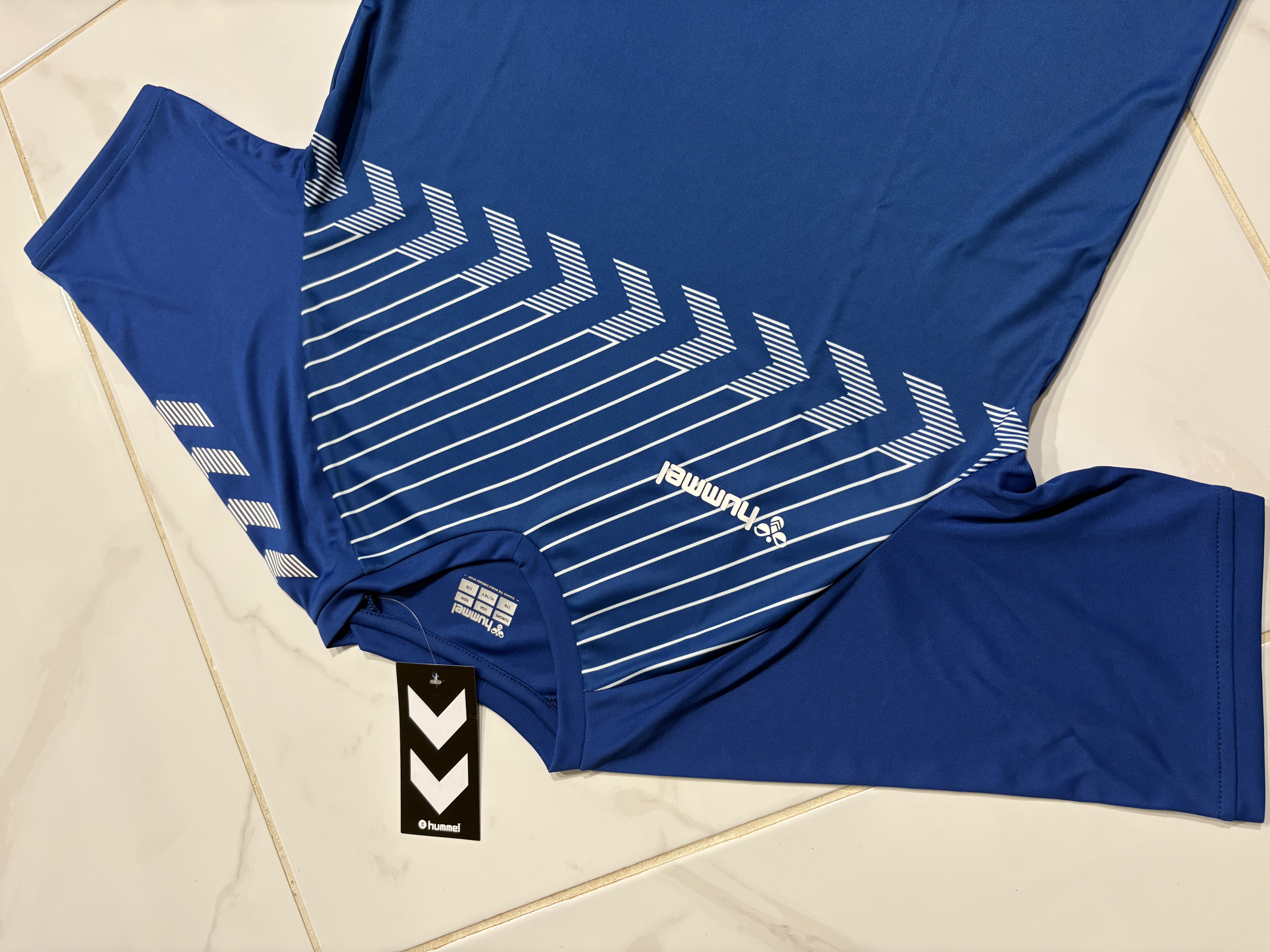Hummel marškinėliai mėlyni (176 dydis)