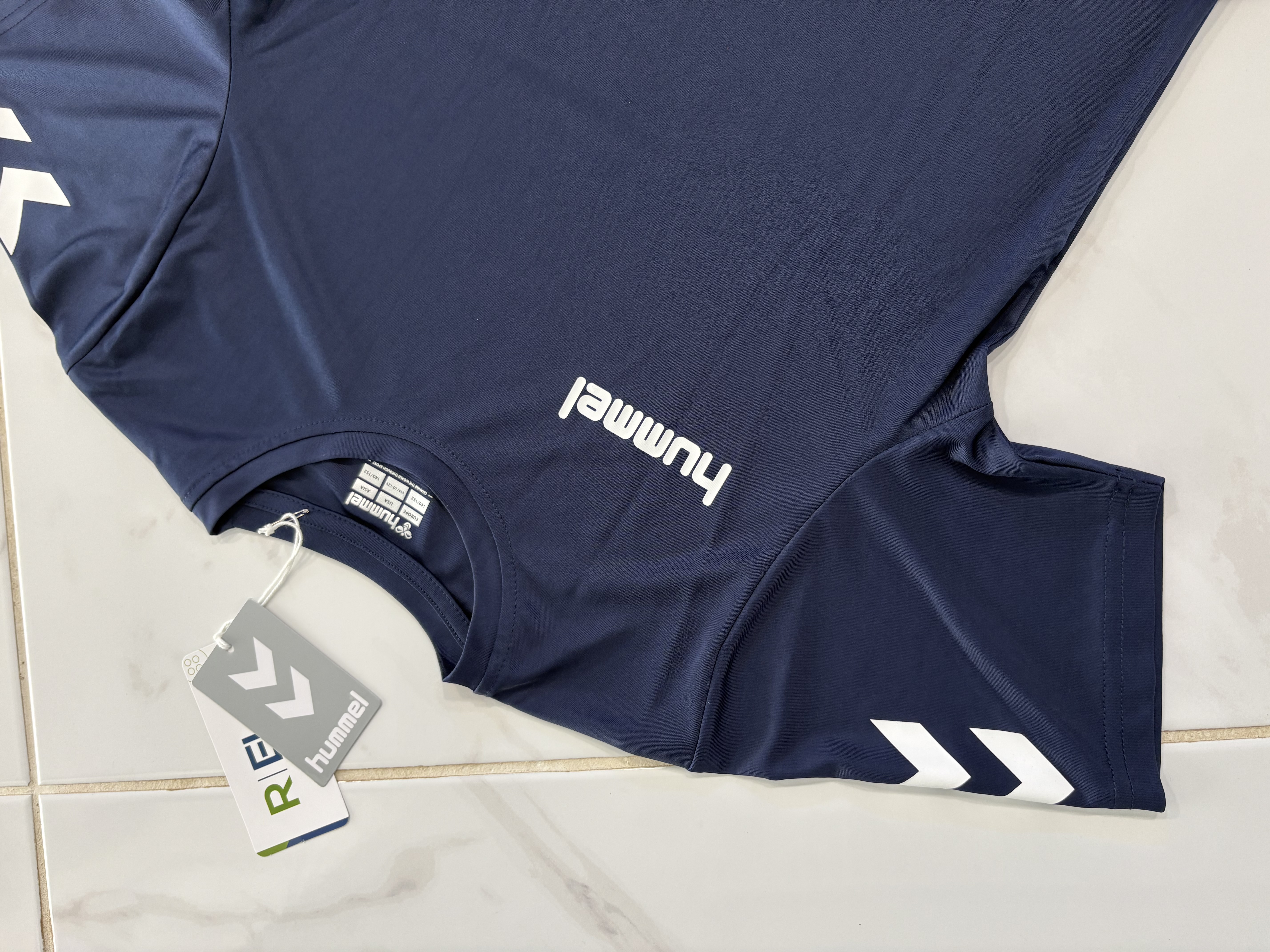 Hummel mėlyni marškinėliai (152 dydis)
