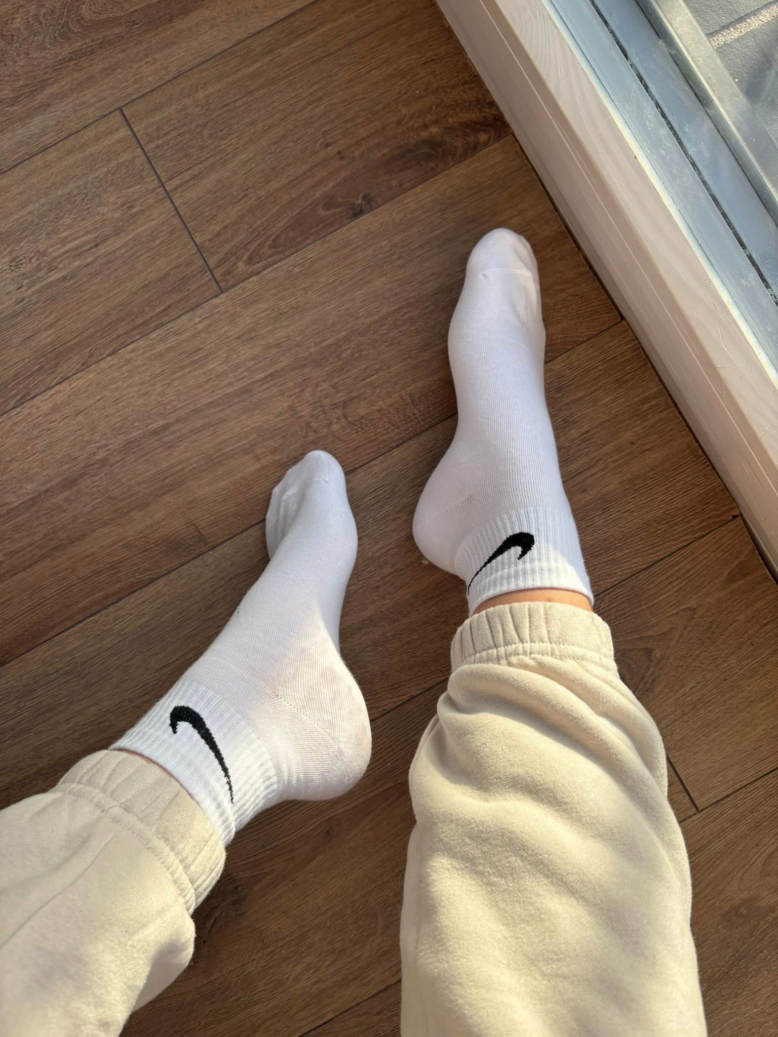 Nike baltos sportinės kojinės