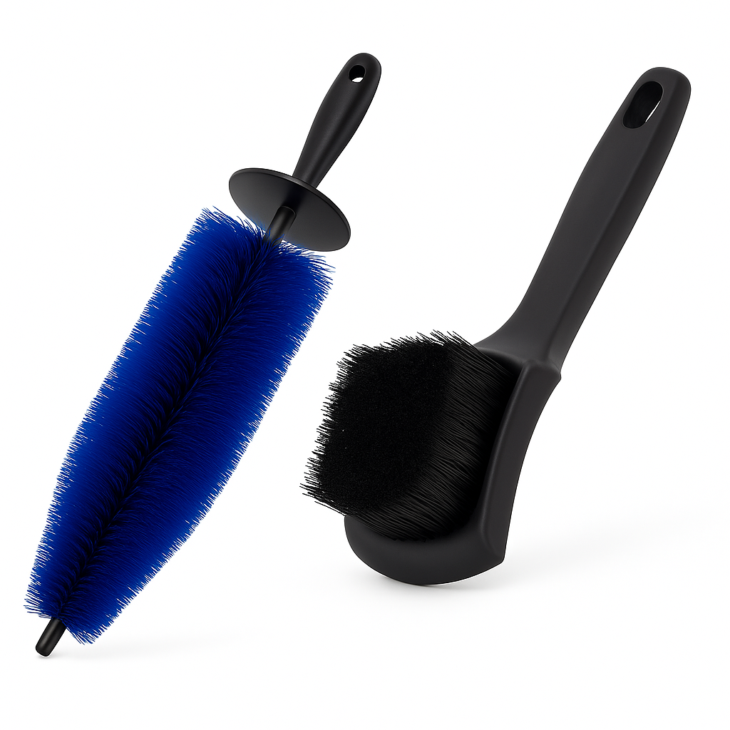 Tyre & Wheel Barrel Brush Kit 2 Piece