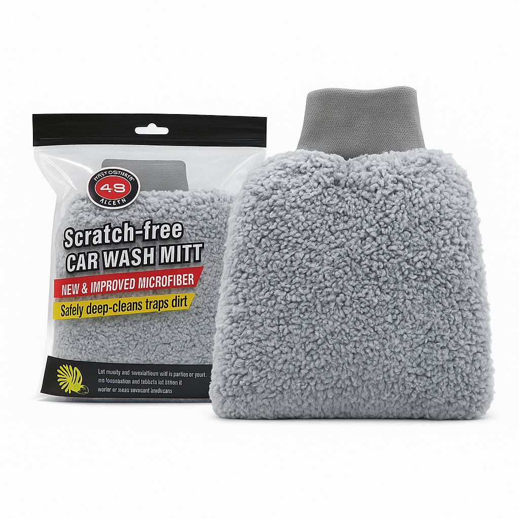 Premium Thick Microfibre Wash Mitt (26cm x 22cm x 4cm)