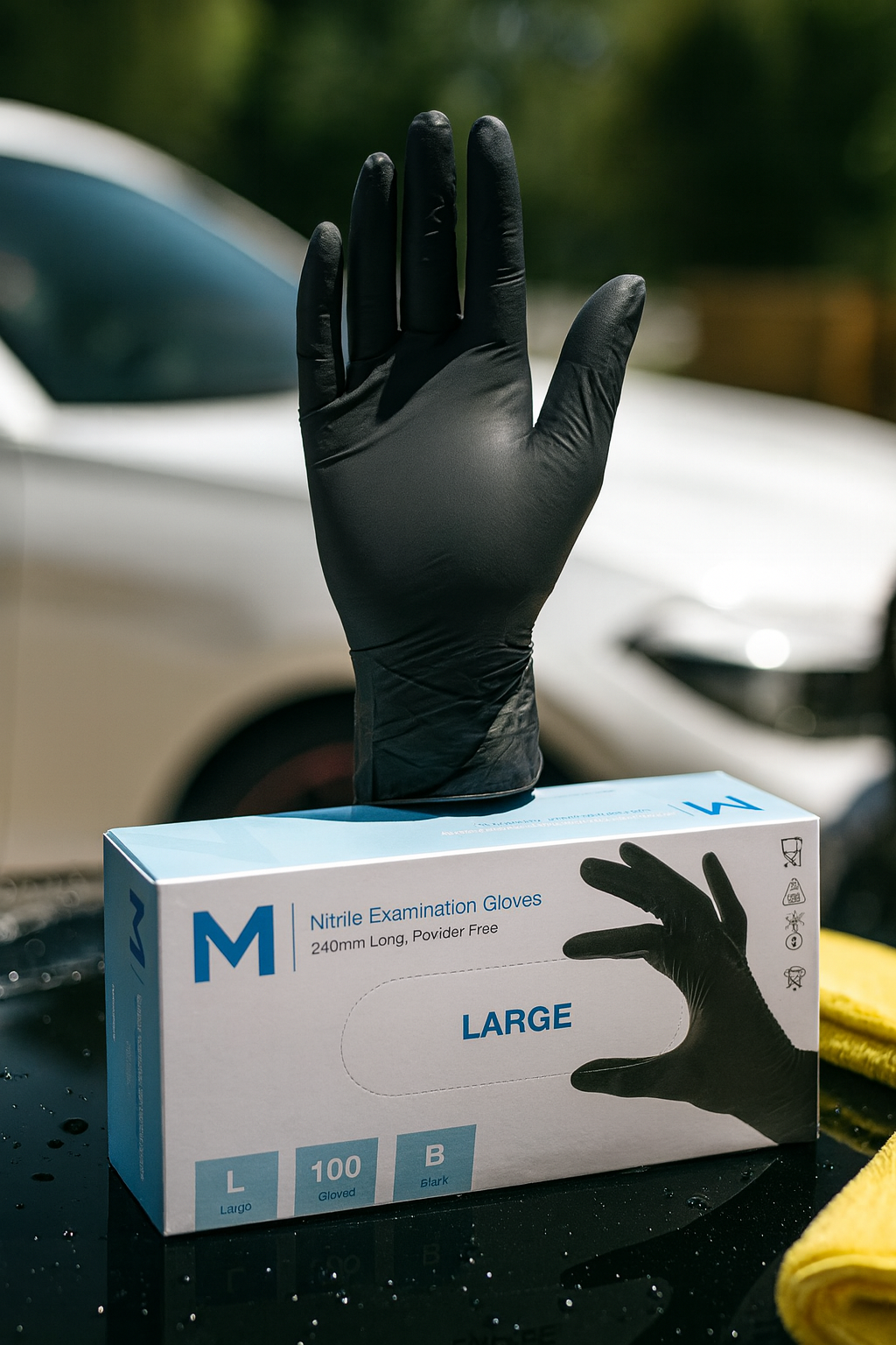 Premium Nitrile Black Gloves 100 Pack