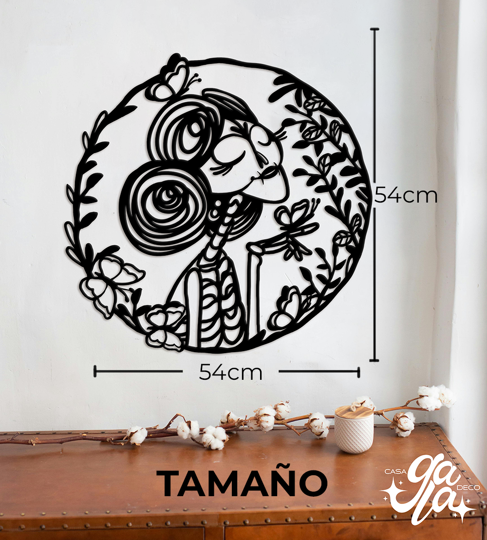 Decoración de pared con ilustración Día de Muertos
