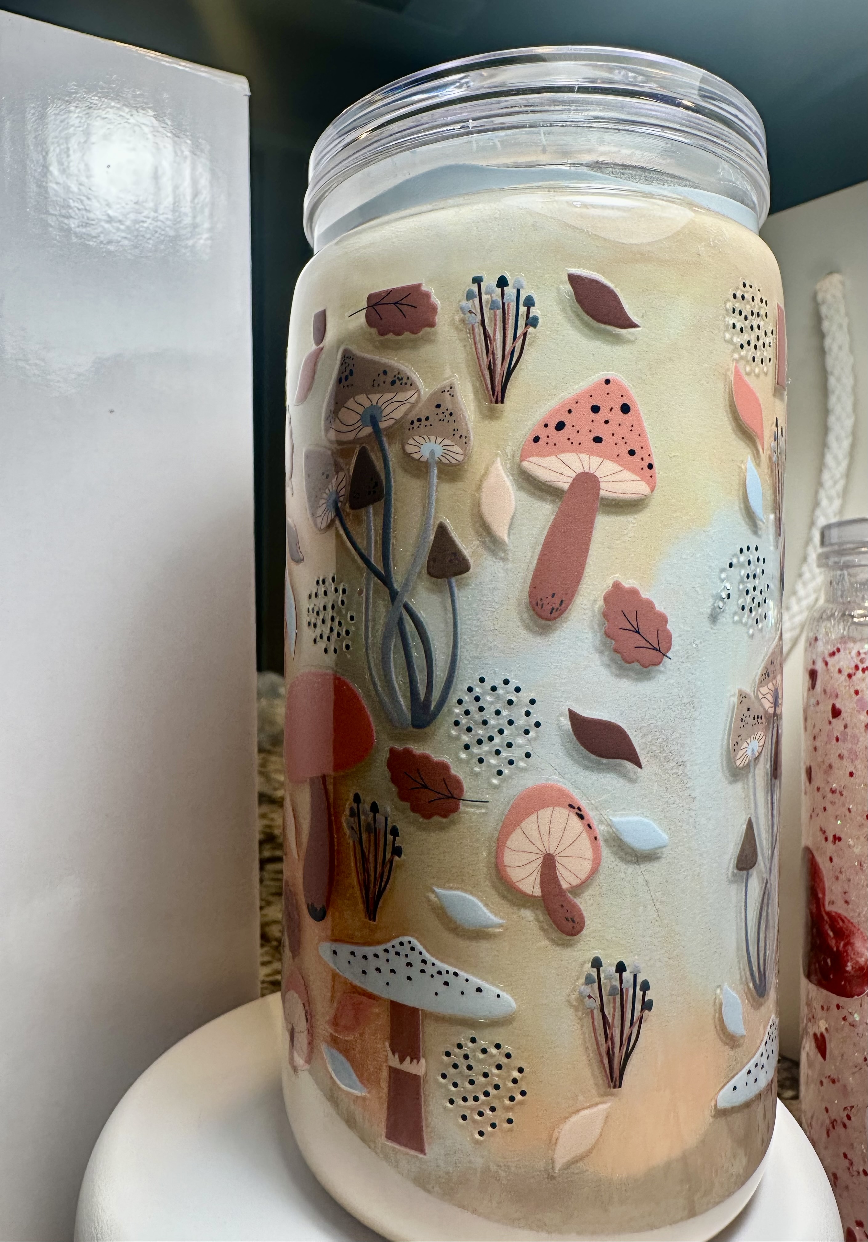 Vaso en diseño de hongo 