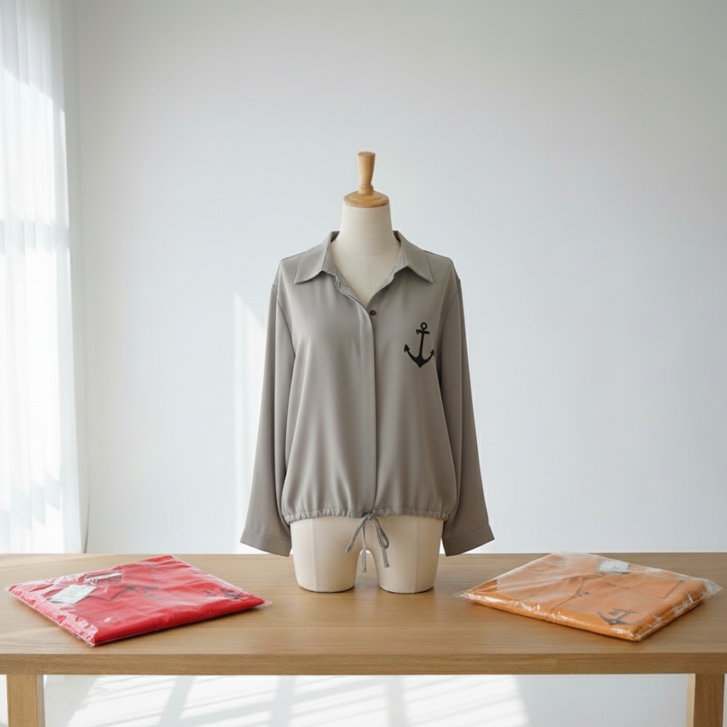 بلوزة بتطريزة المرساة