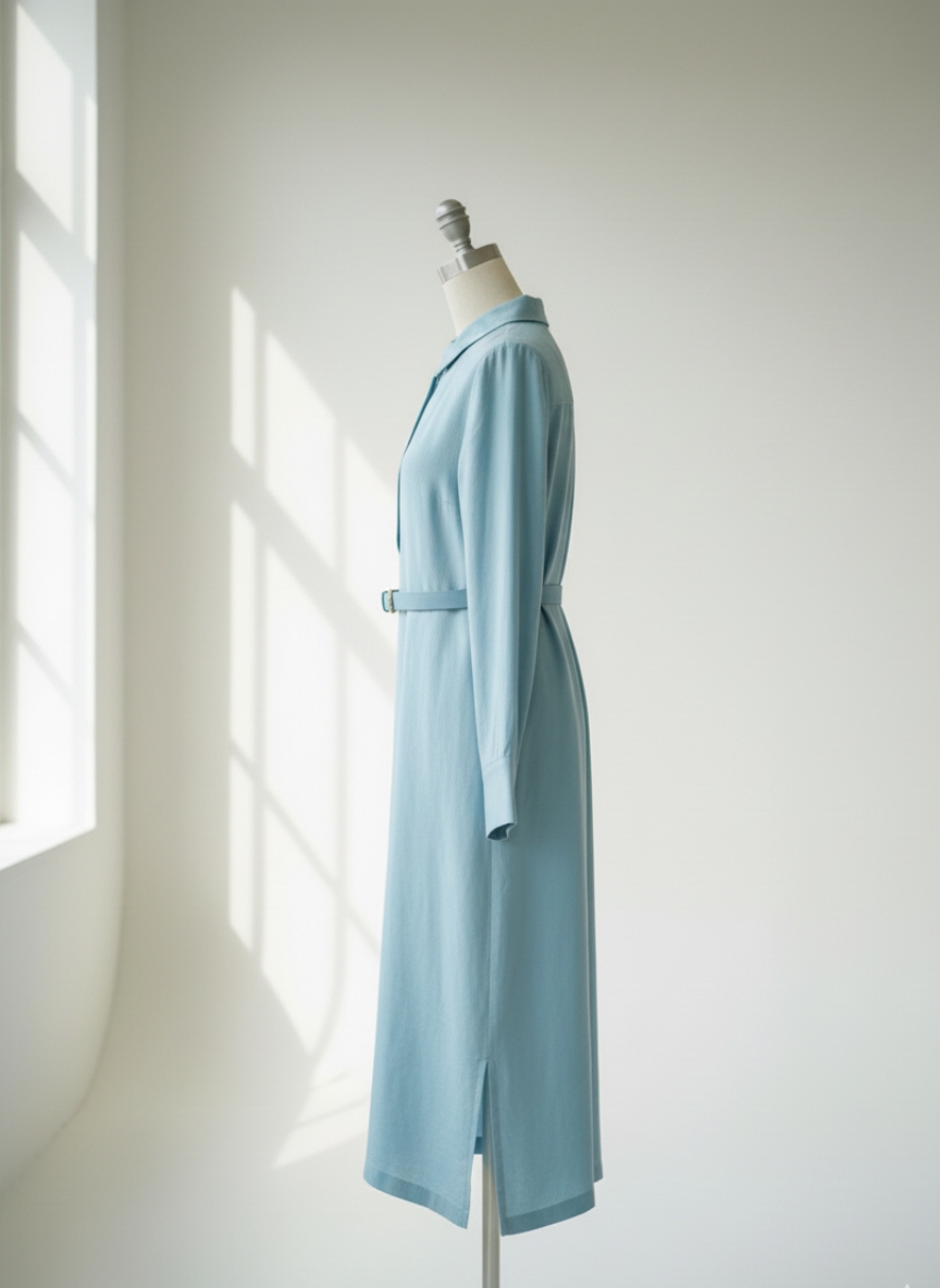 فستان بتصميم القميص