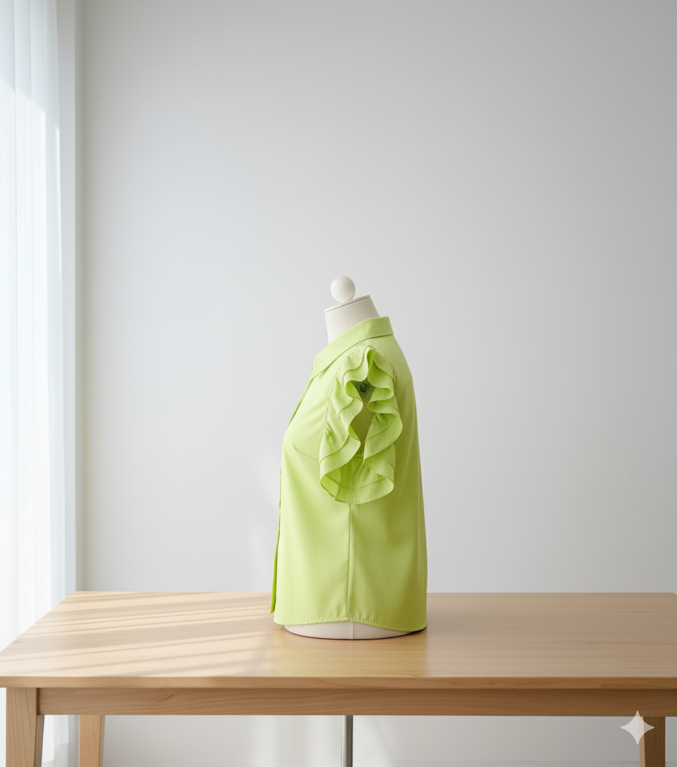 قميص بأكمام الكشكش