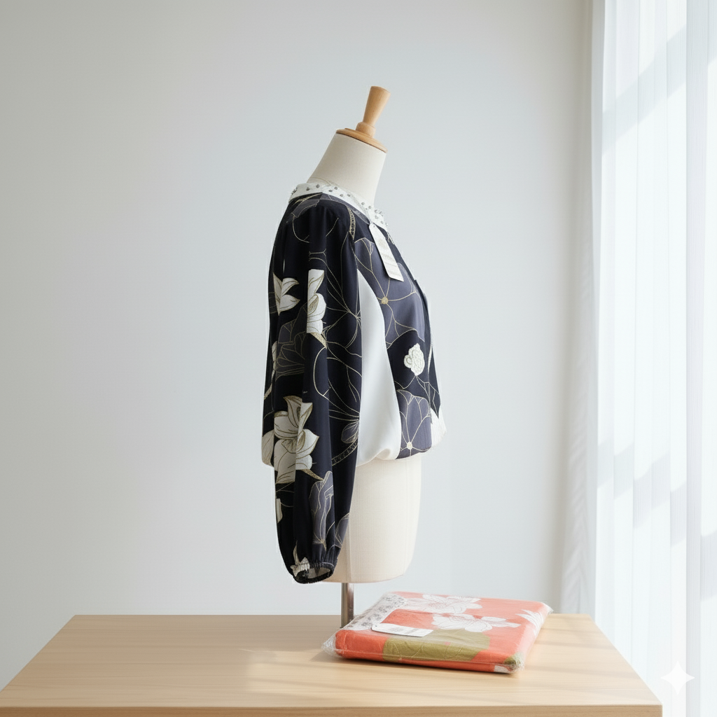 بلوزة بنقشة الزهور