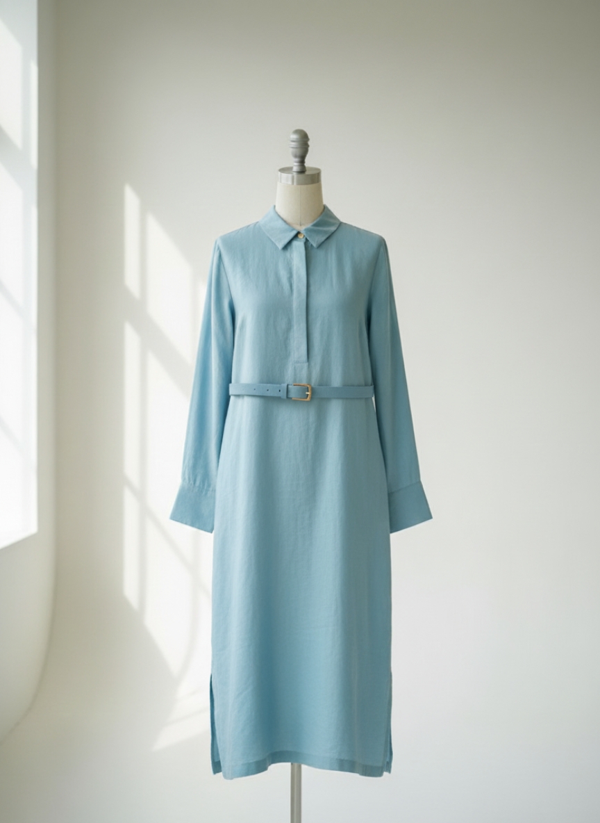 فستان بتصميم القميص