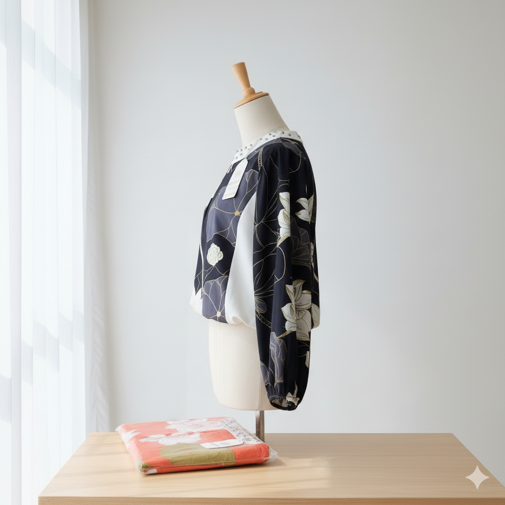 بلوزة بنقشة الزهور