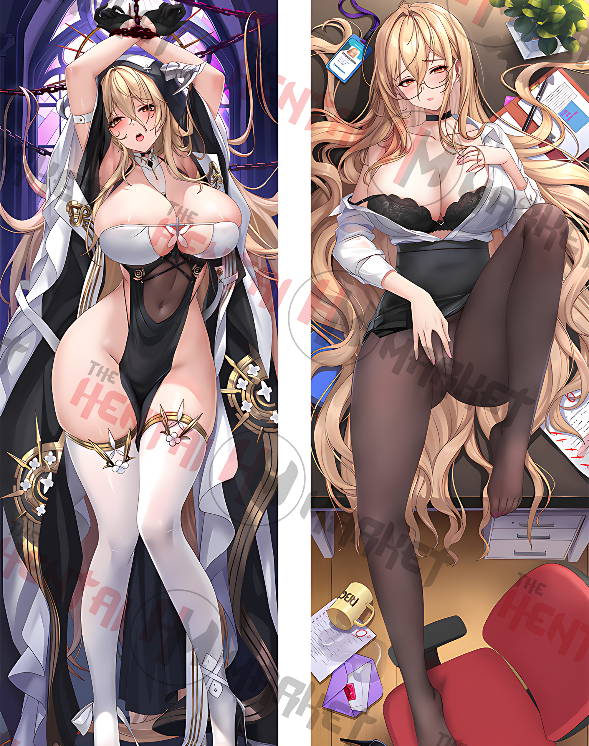 Almohada Dakimakura Monja Rubia
