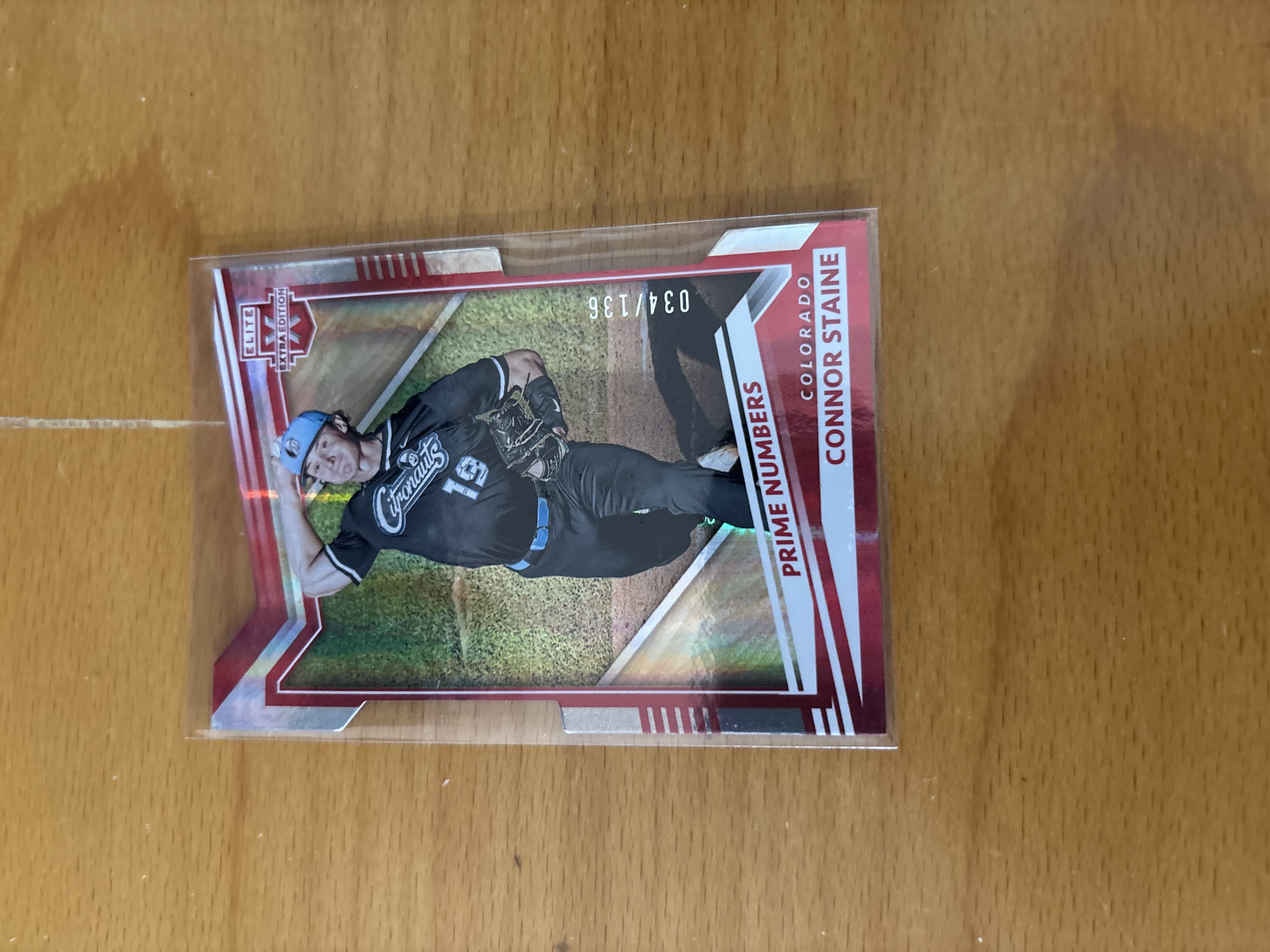 2022 Panini Elite Extra Edition Prime Numbers Connor Staine Card