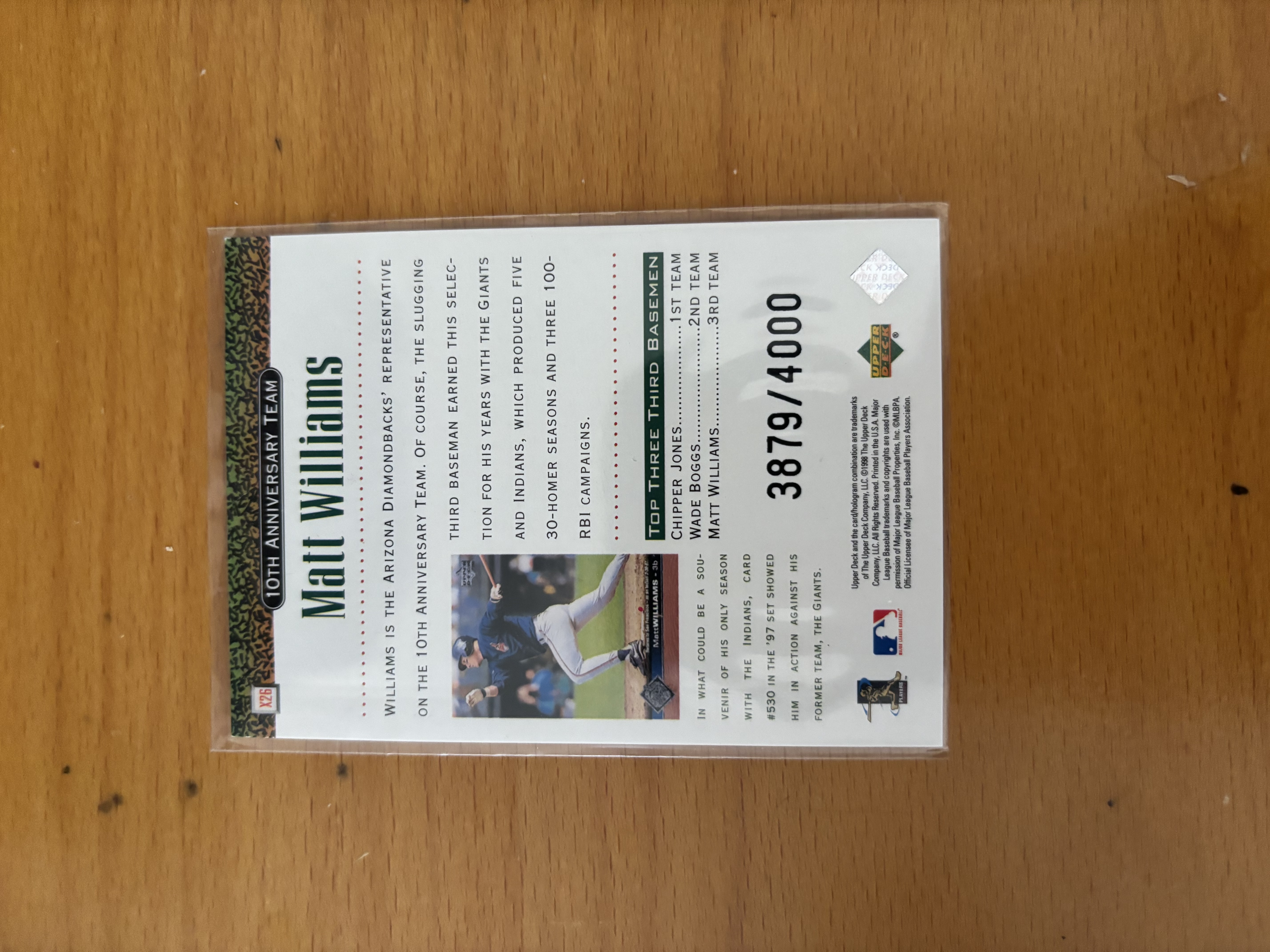 Matt Williams Baseball Card