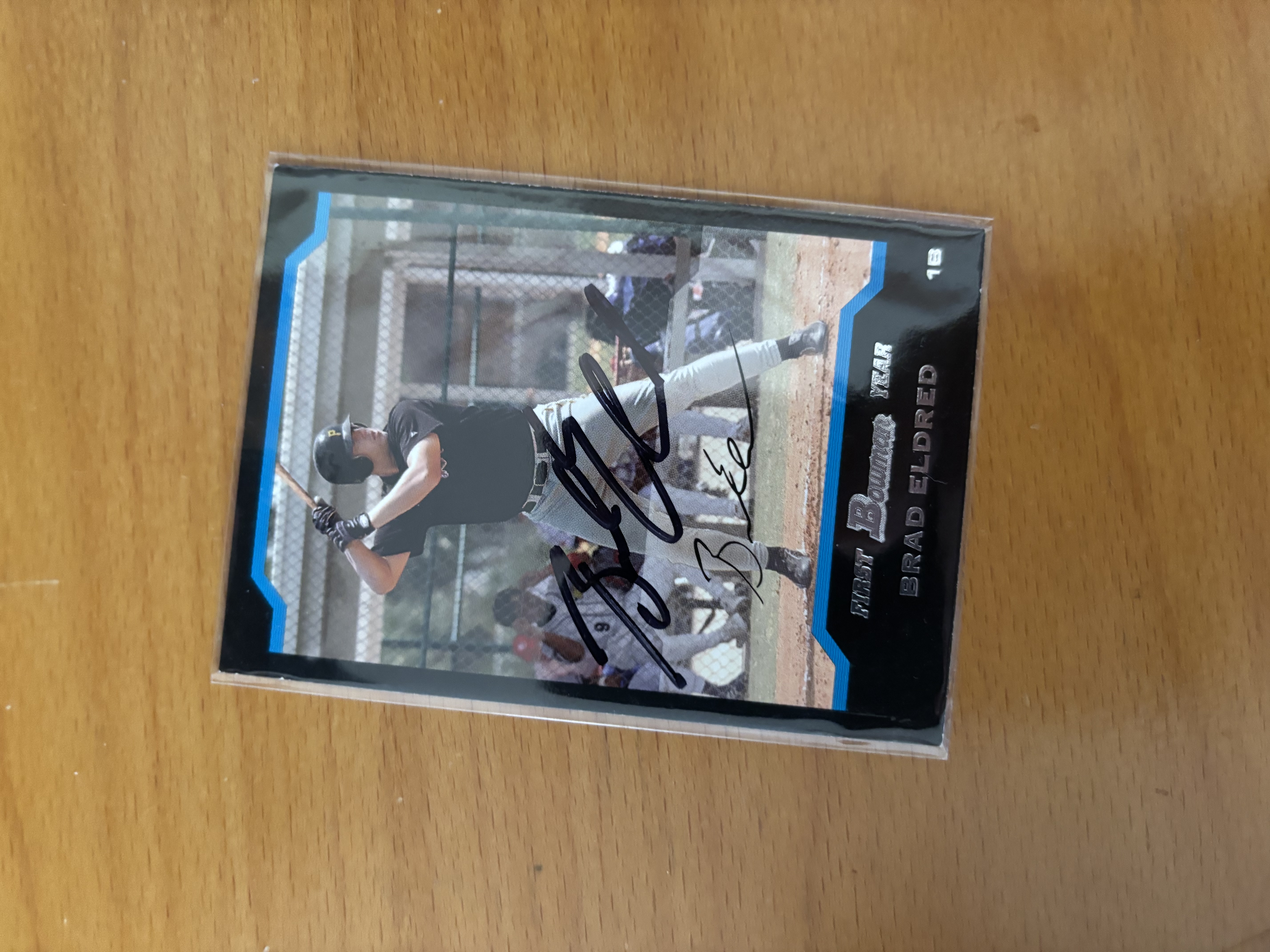 Brad Eldred Autographed Baseball Card