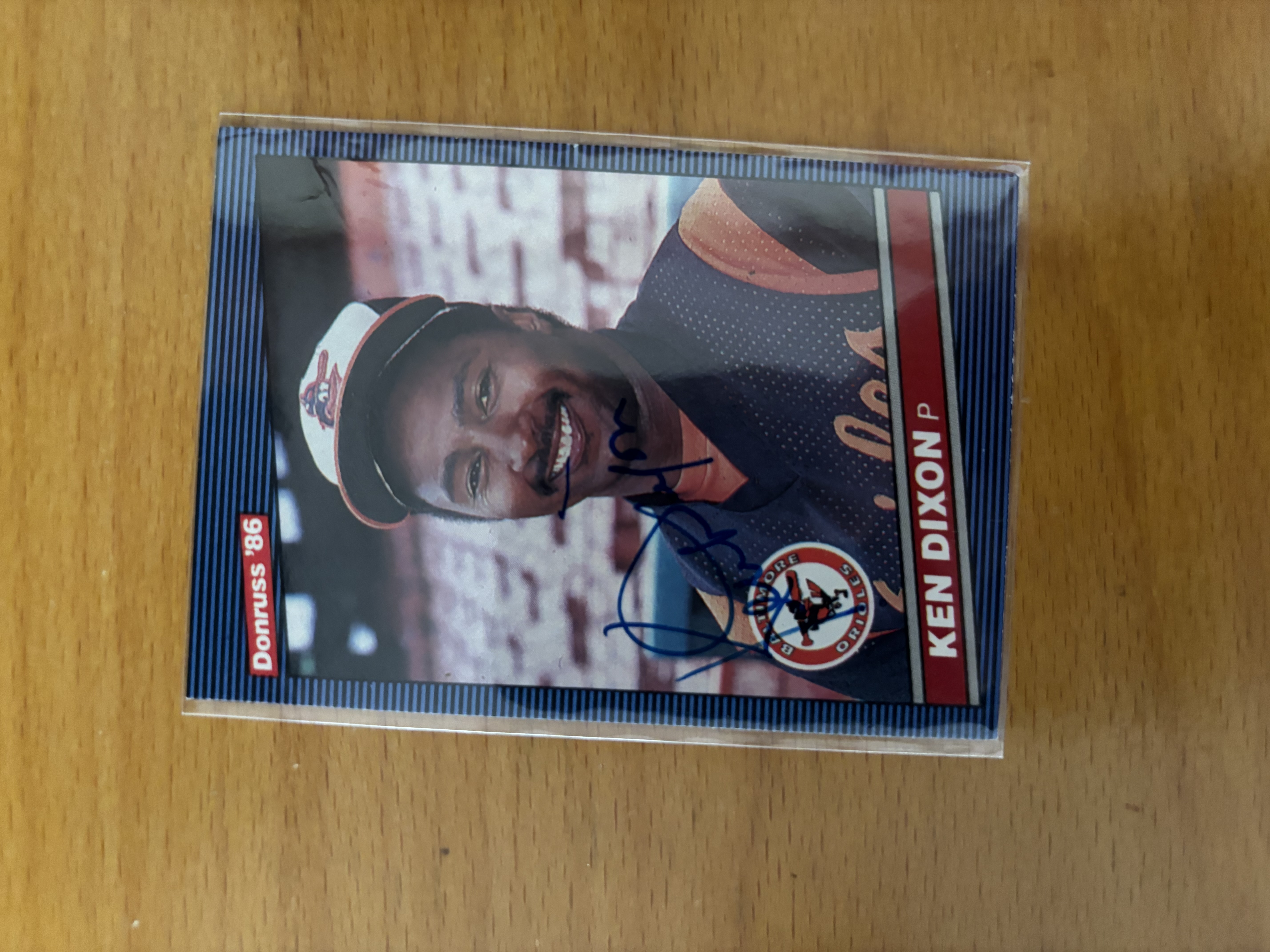 Ken Dixon Autographed Baseball Card