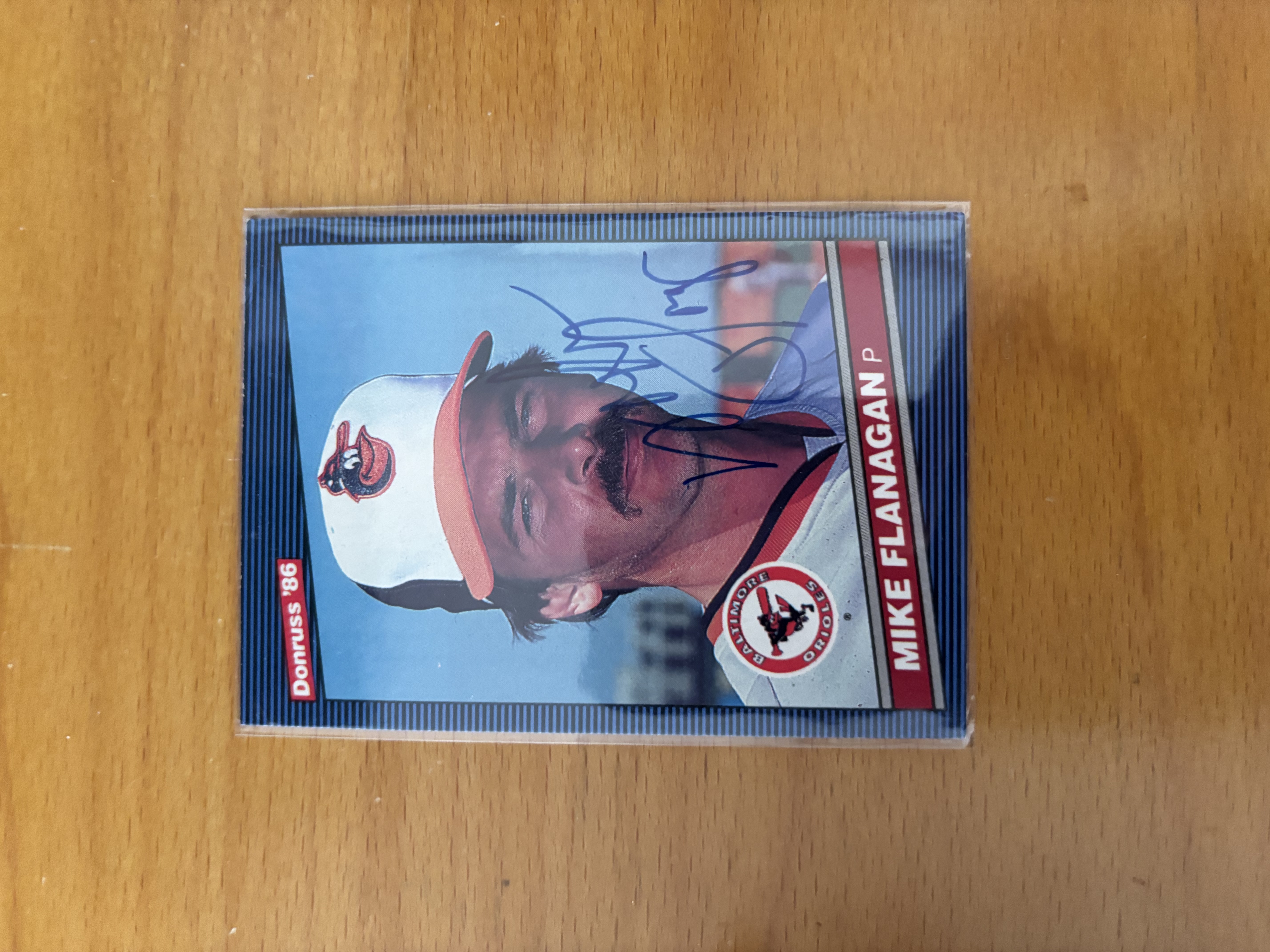 Mike Flanagan Signed Baseball Card