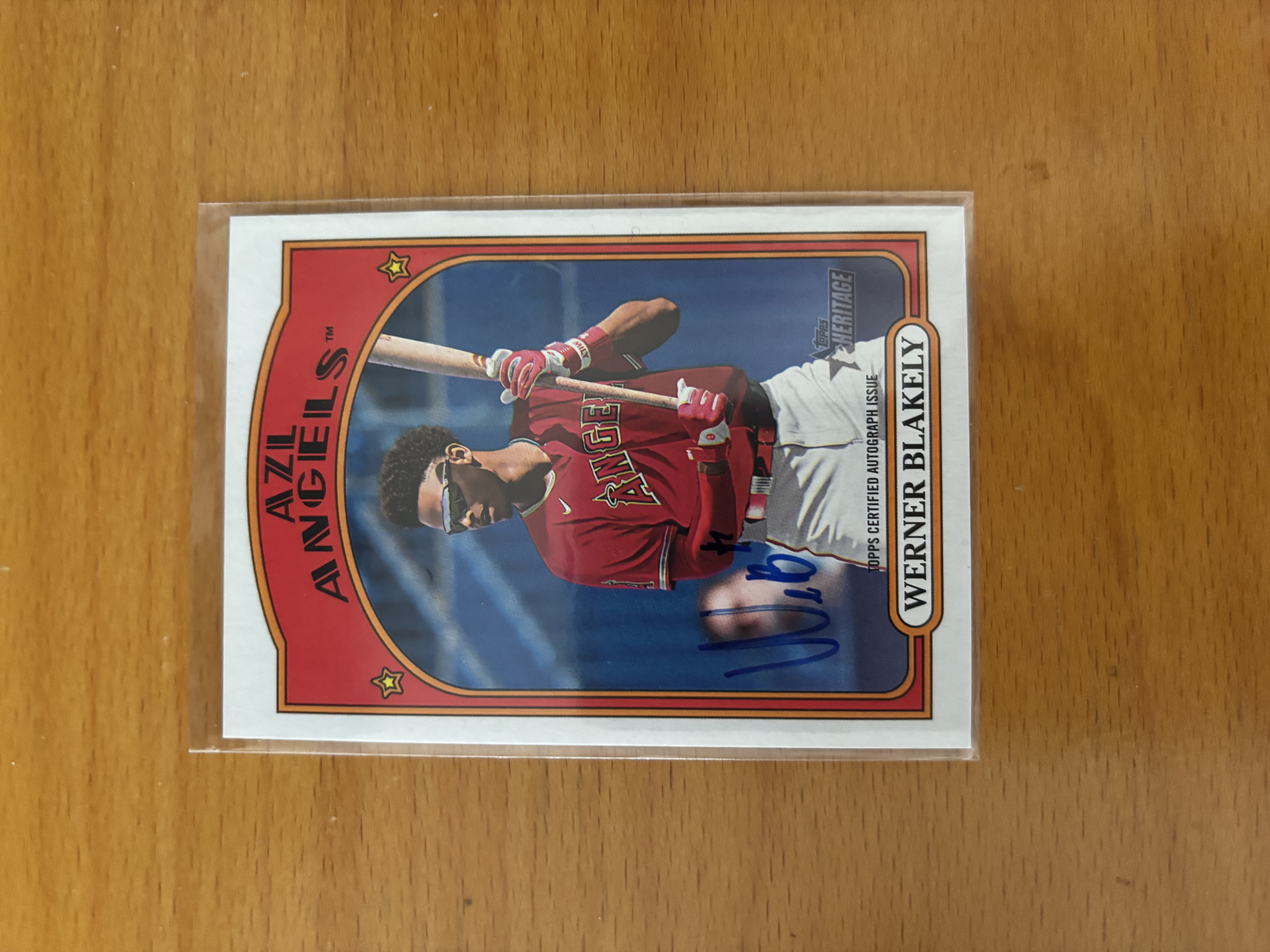 Werner Blakely AZL Angels Baseball Card