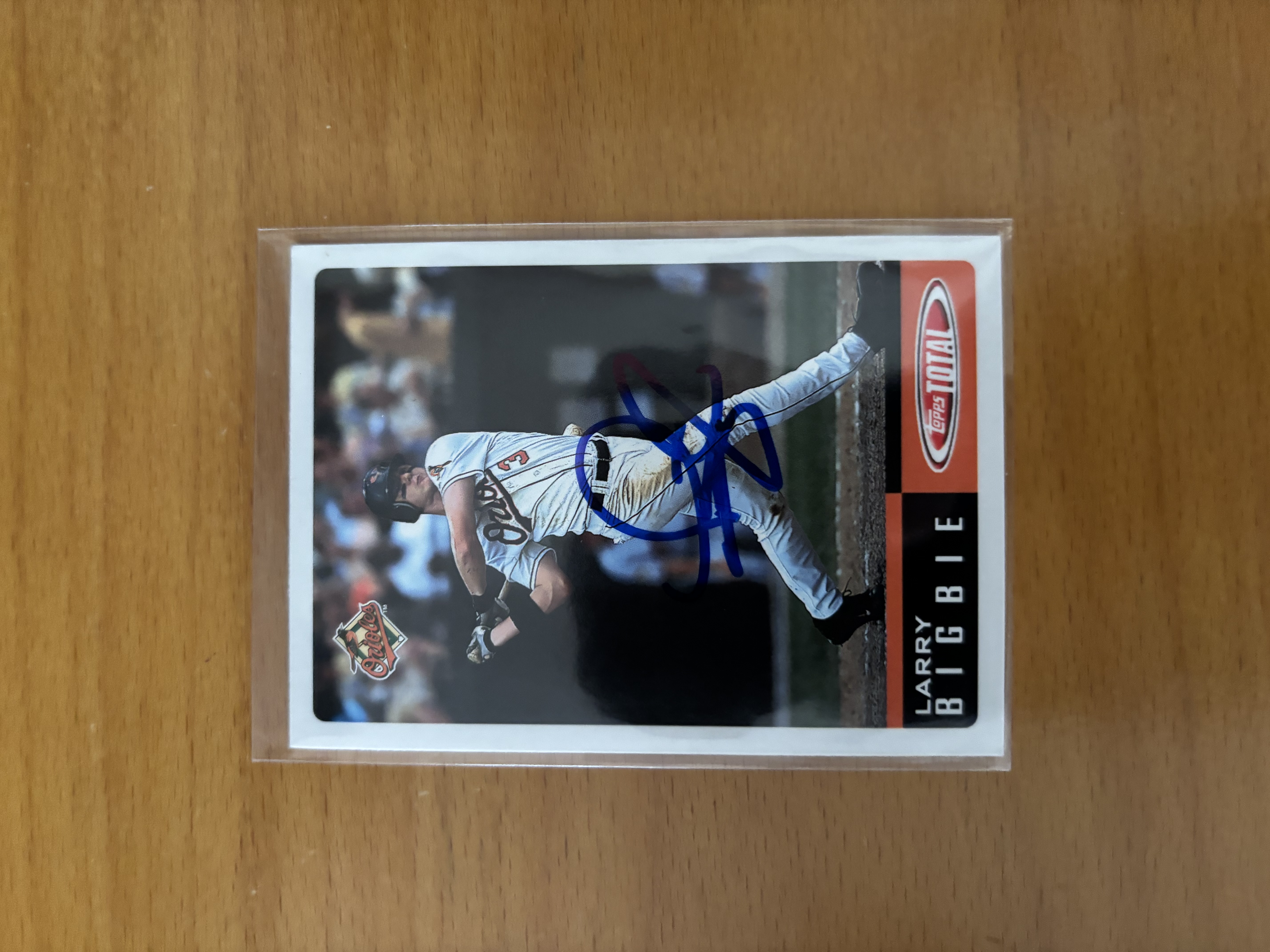 Larry Bigbie Autographed Baseball Card