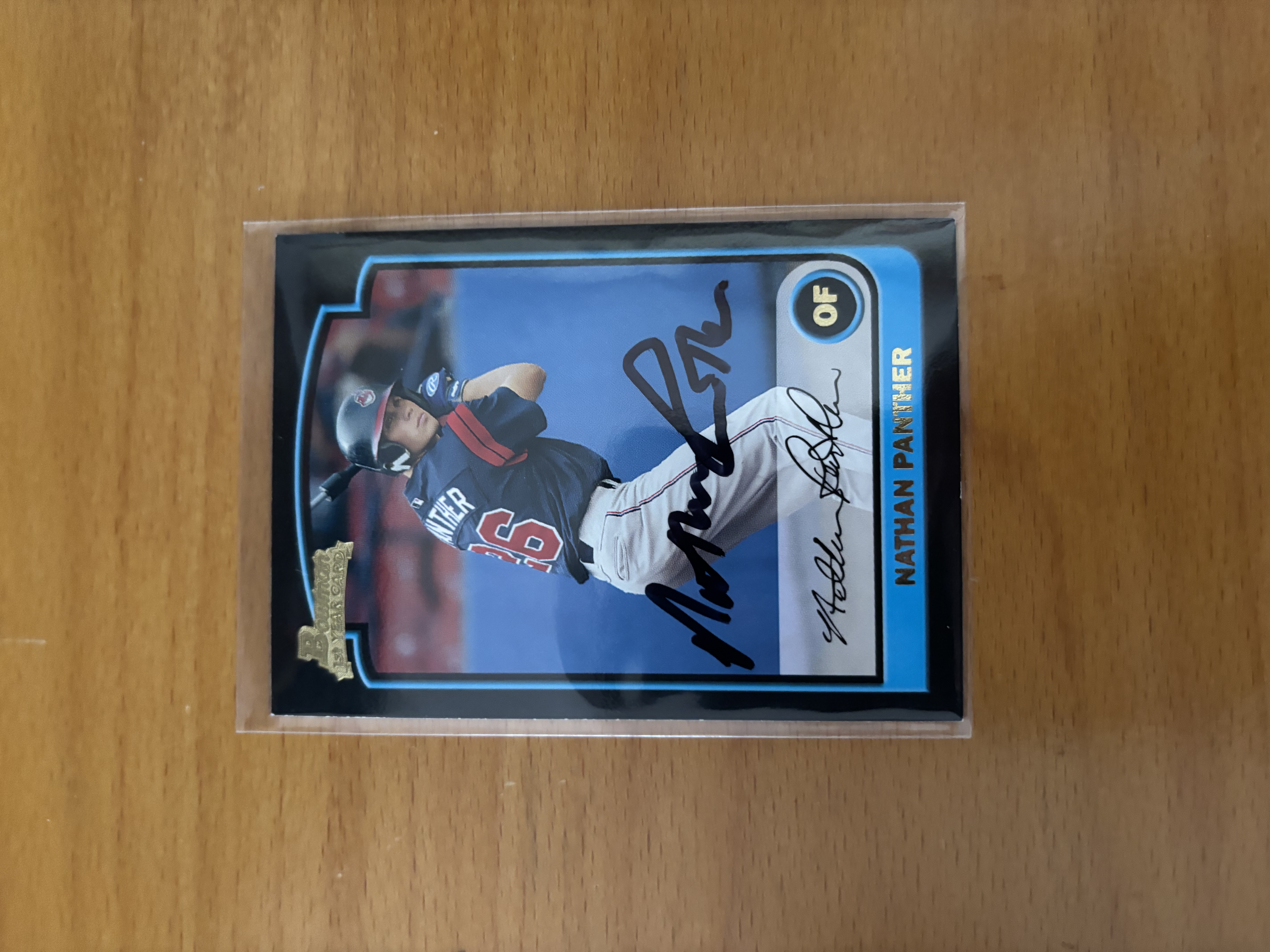 Nathan Parker Autographed Baseball Card