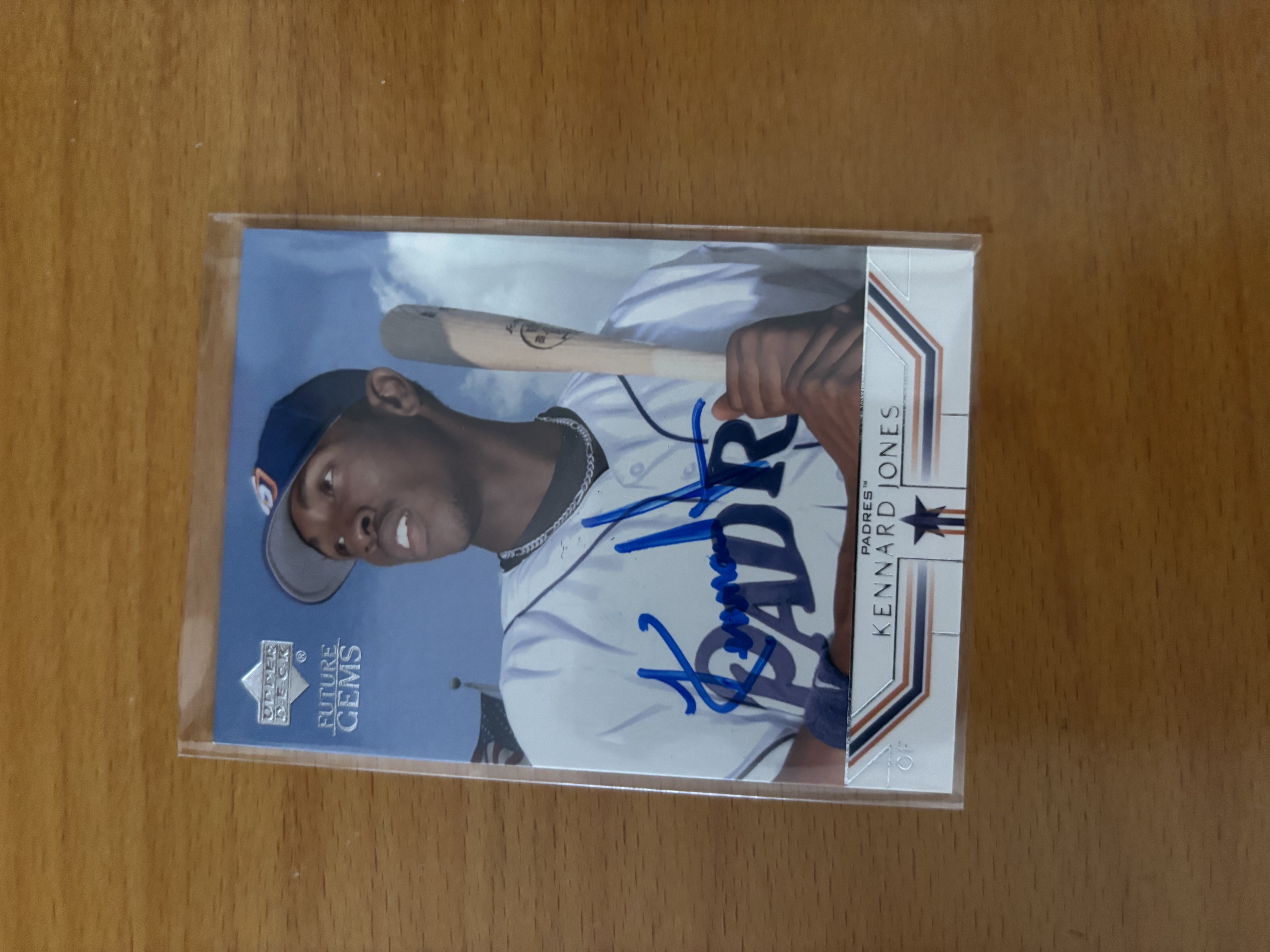 Autographed Kennard Jones Baseball Card