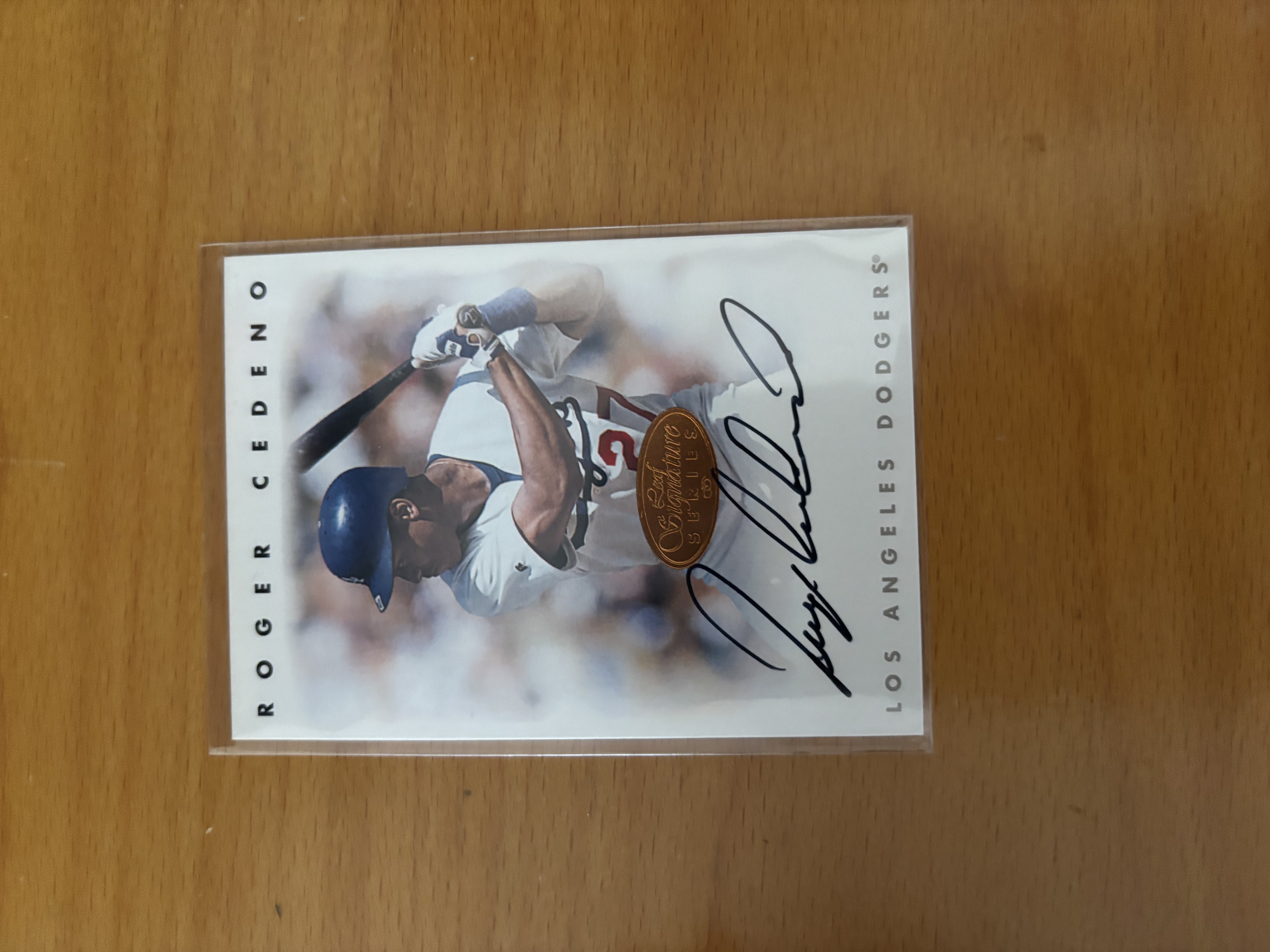 Roger Cedeno Signed Baseball Card