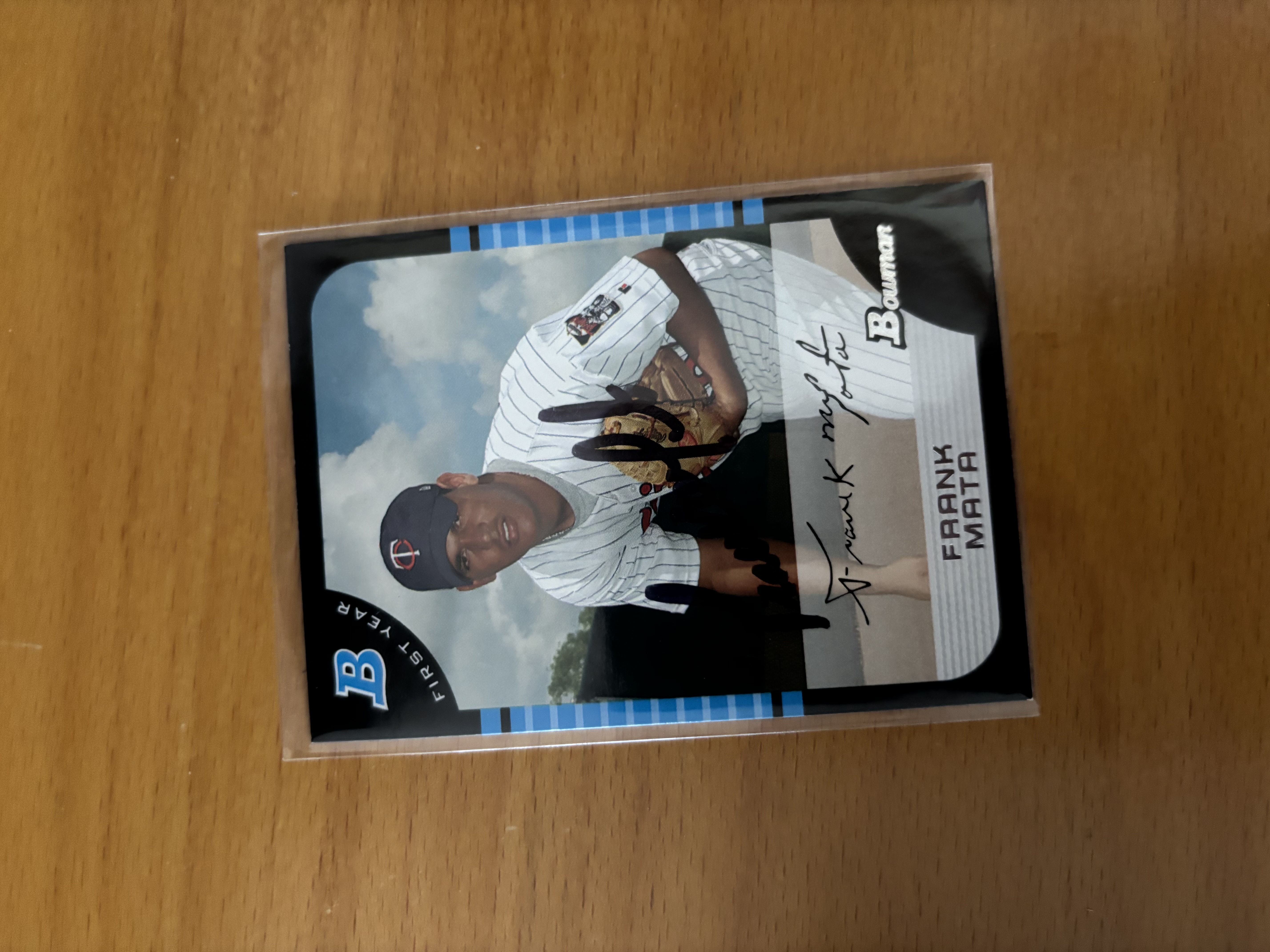 Frank Mata Autographed Baseball Card