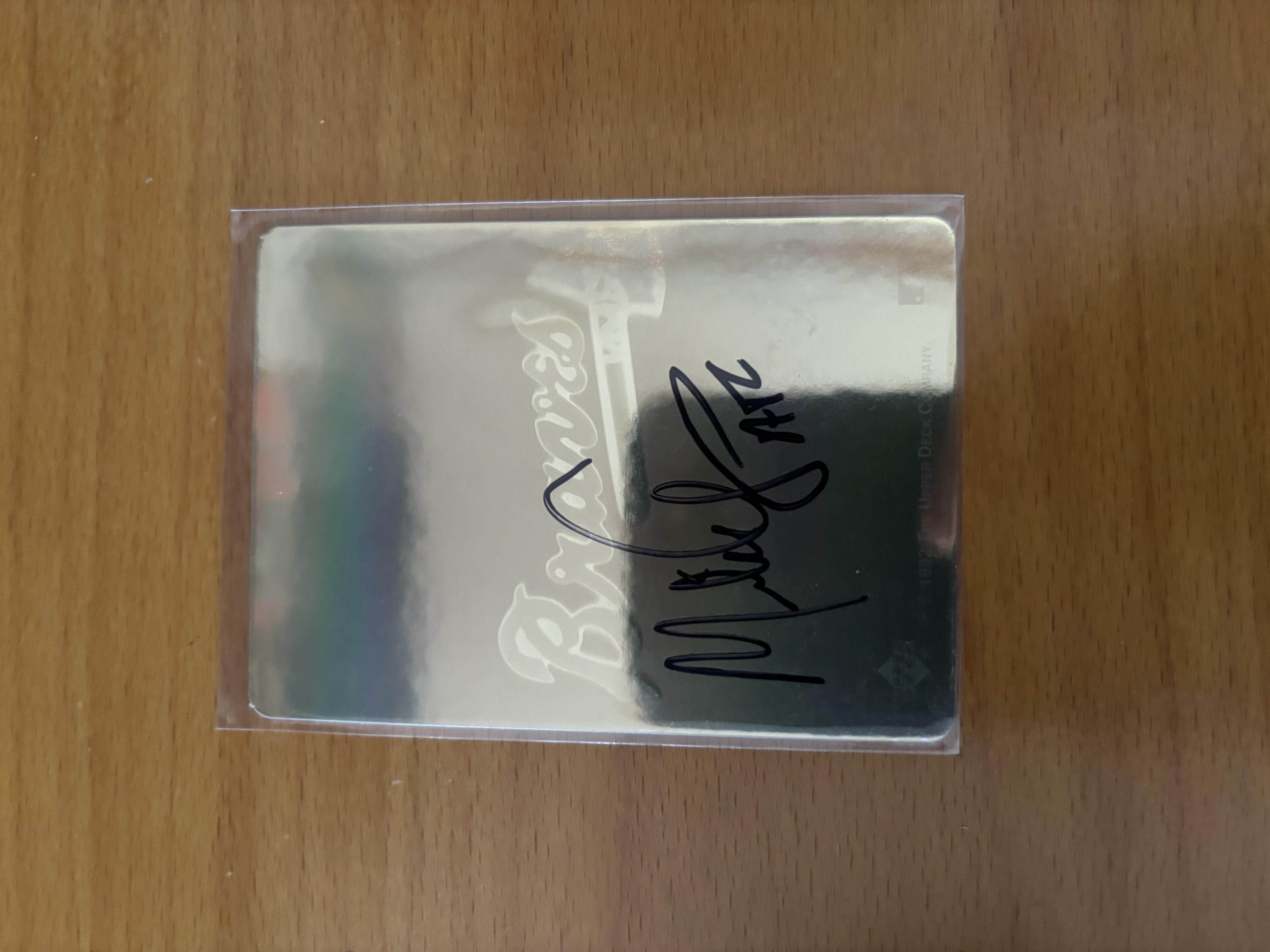 Signed Braves Collectible Card
