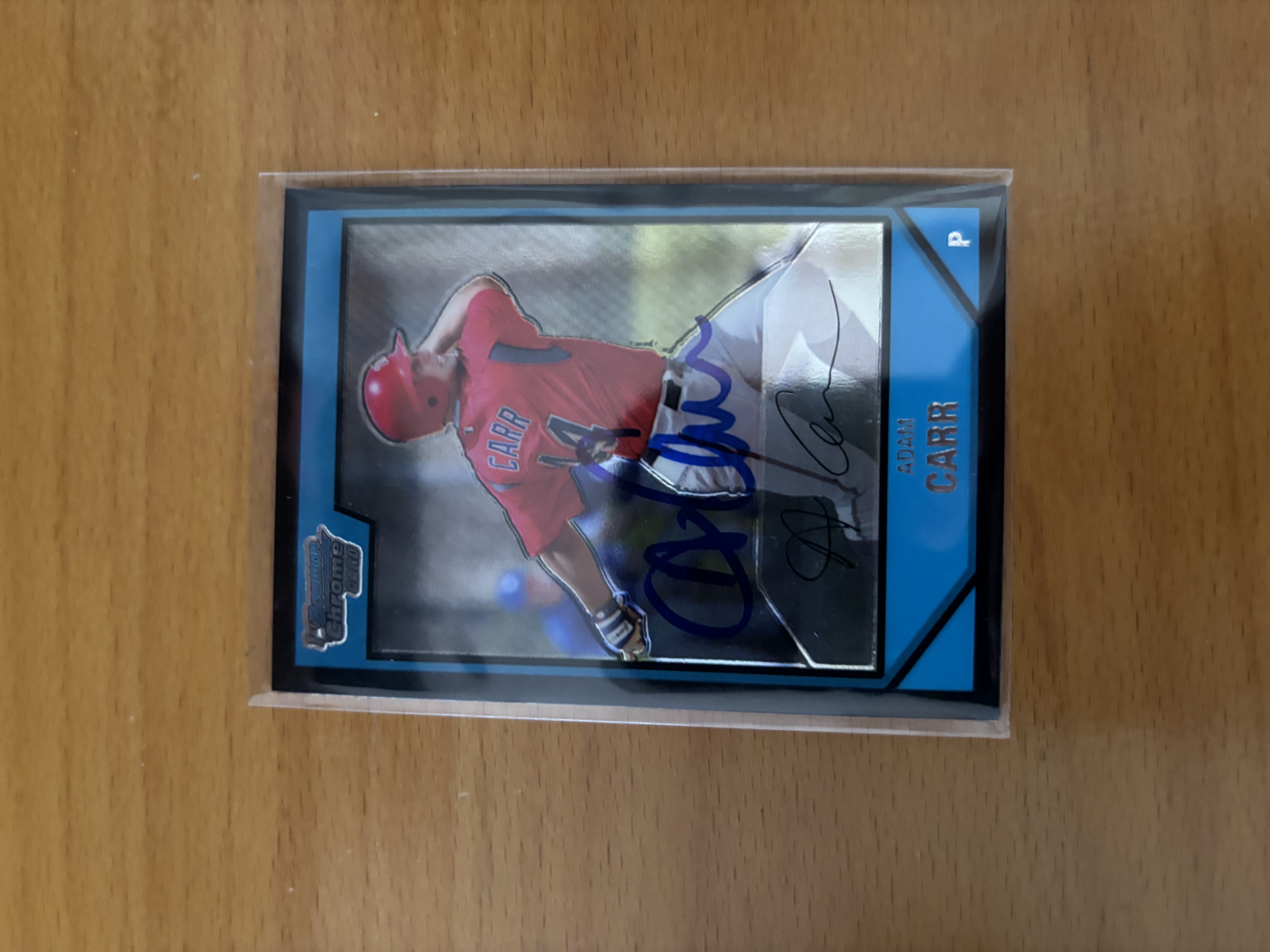 Autographed baseball card