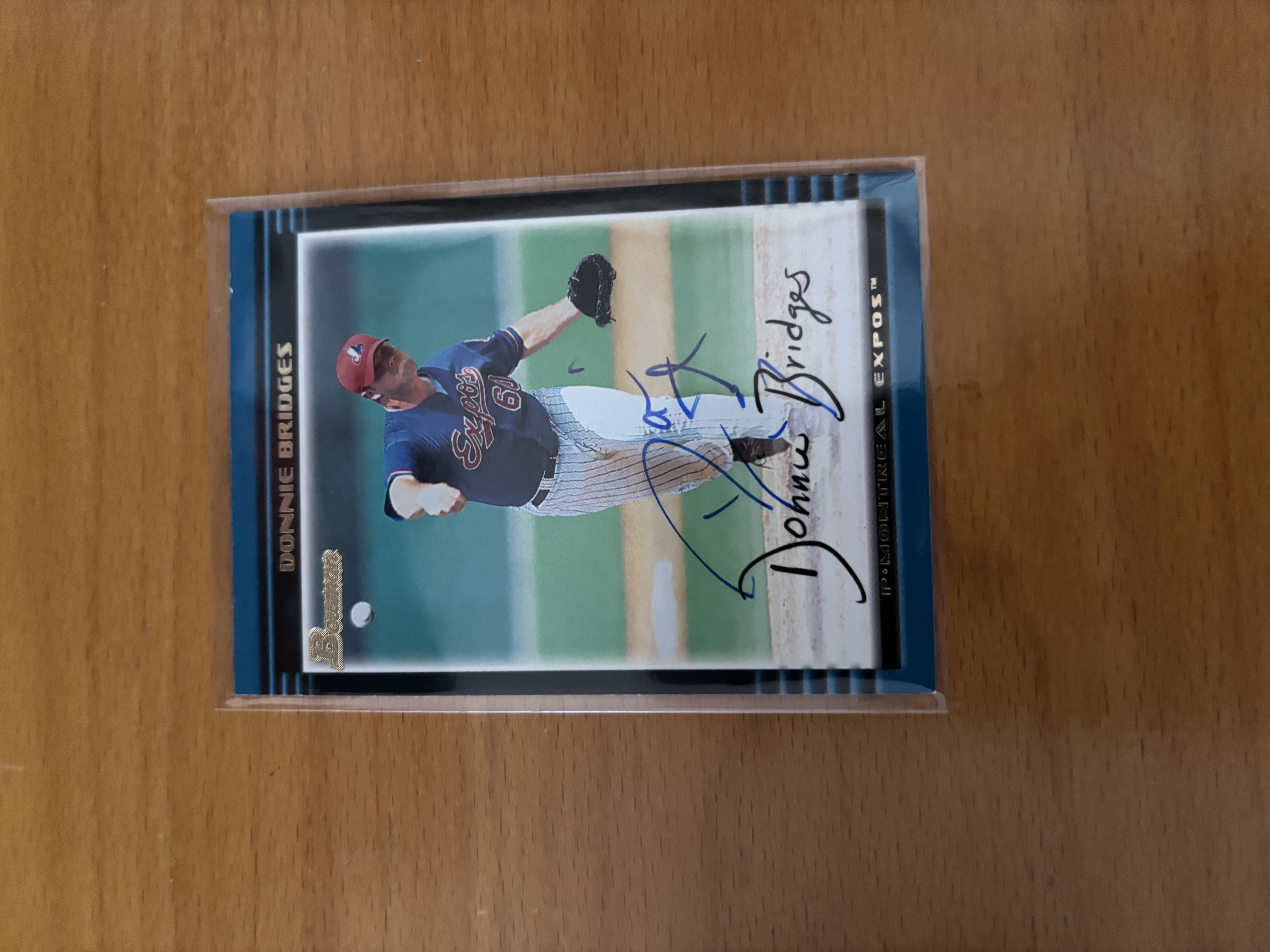 Donnie Bridges Autographed Baseball Card
