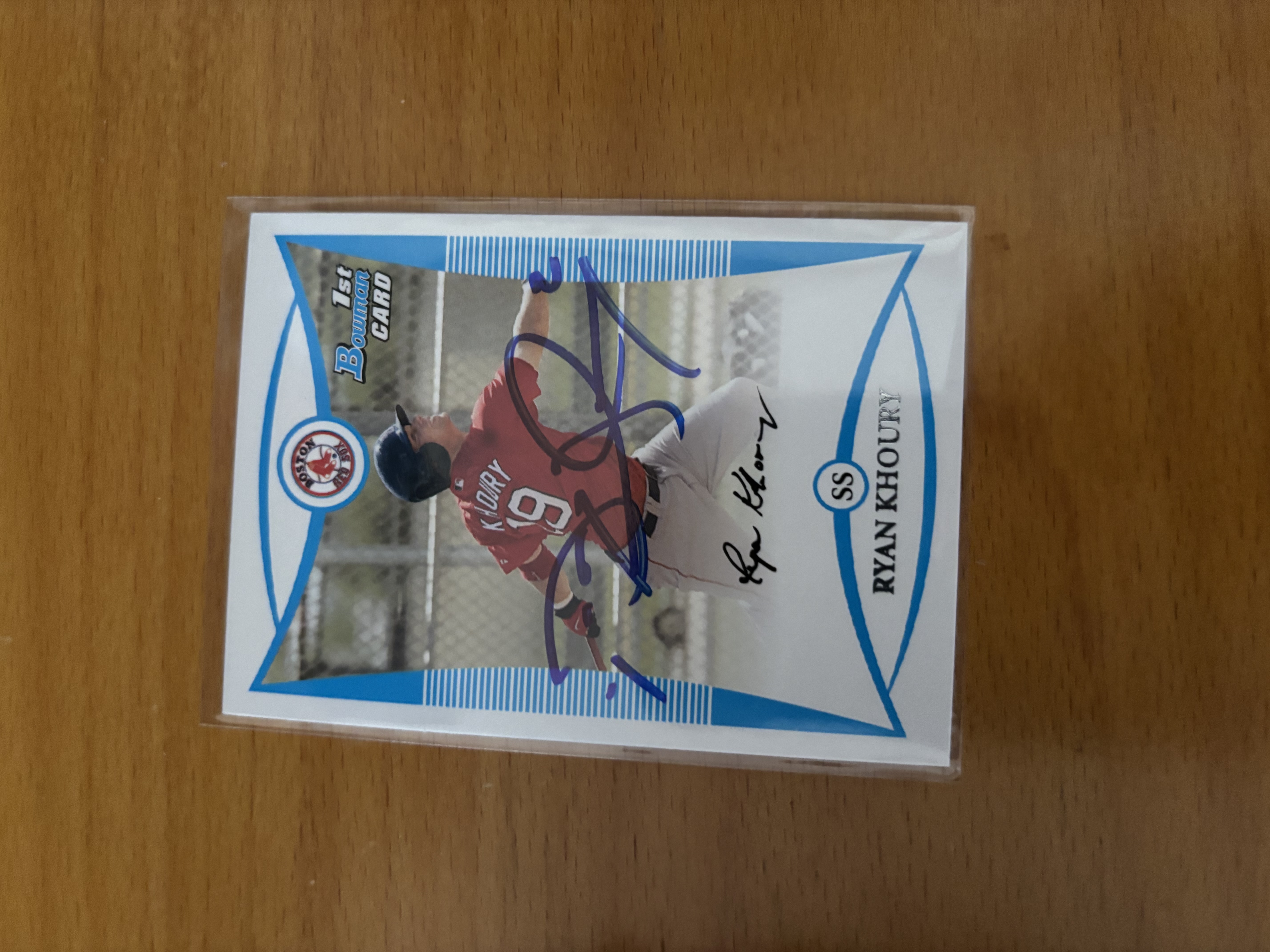 Ryan Khoury Autographed Baseball Card
