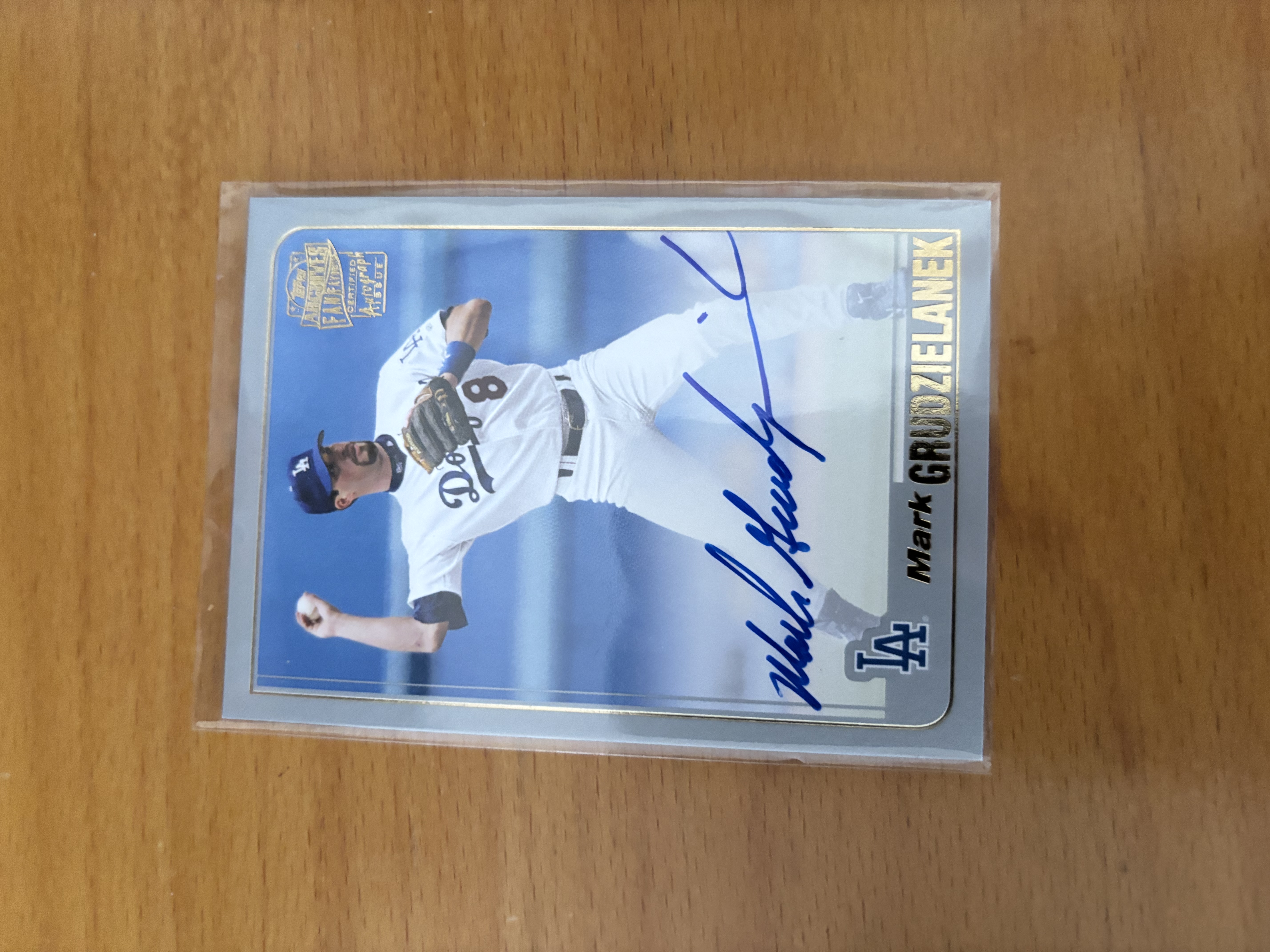 Mark Grudzielanek Autographed Baseball Card