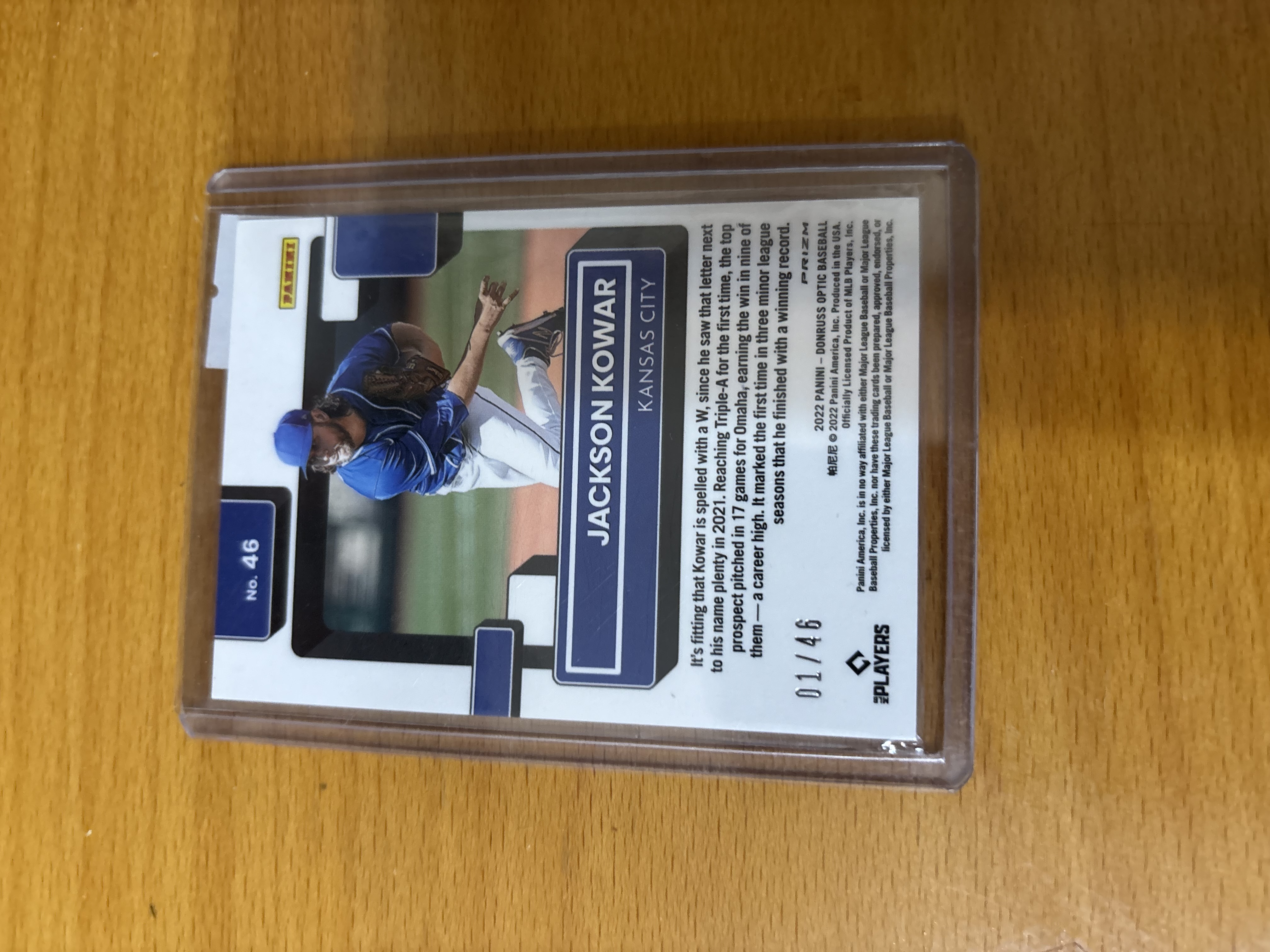 Jackson Kowar Baseball Trading Card