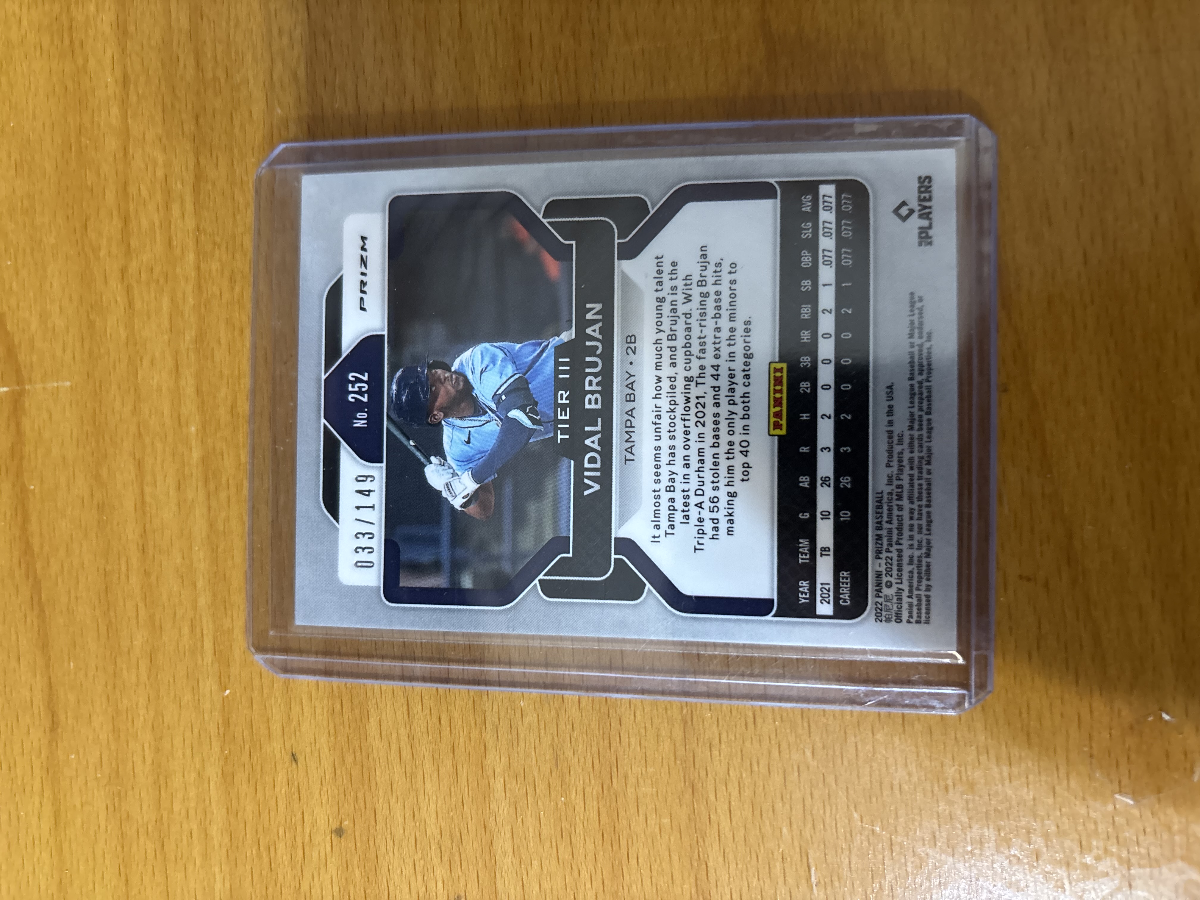Vidal Bruján Rookie Baseball Card