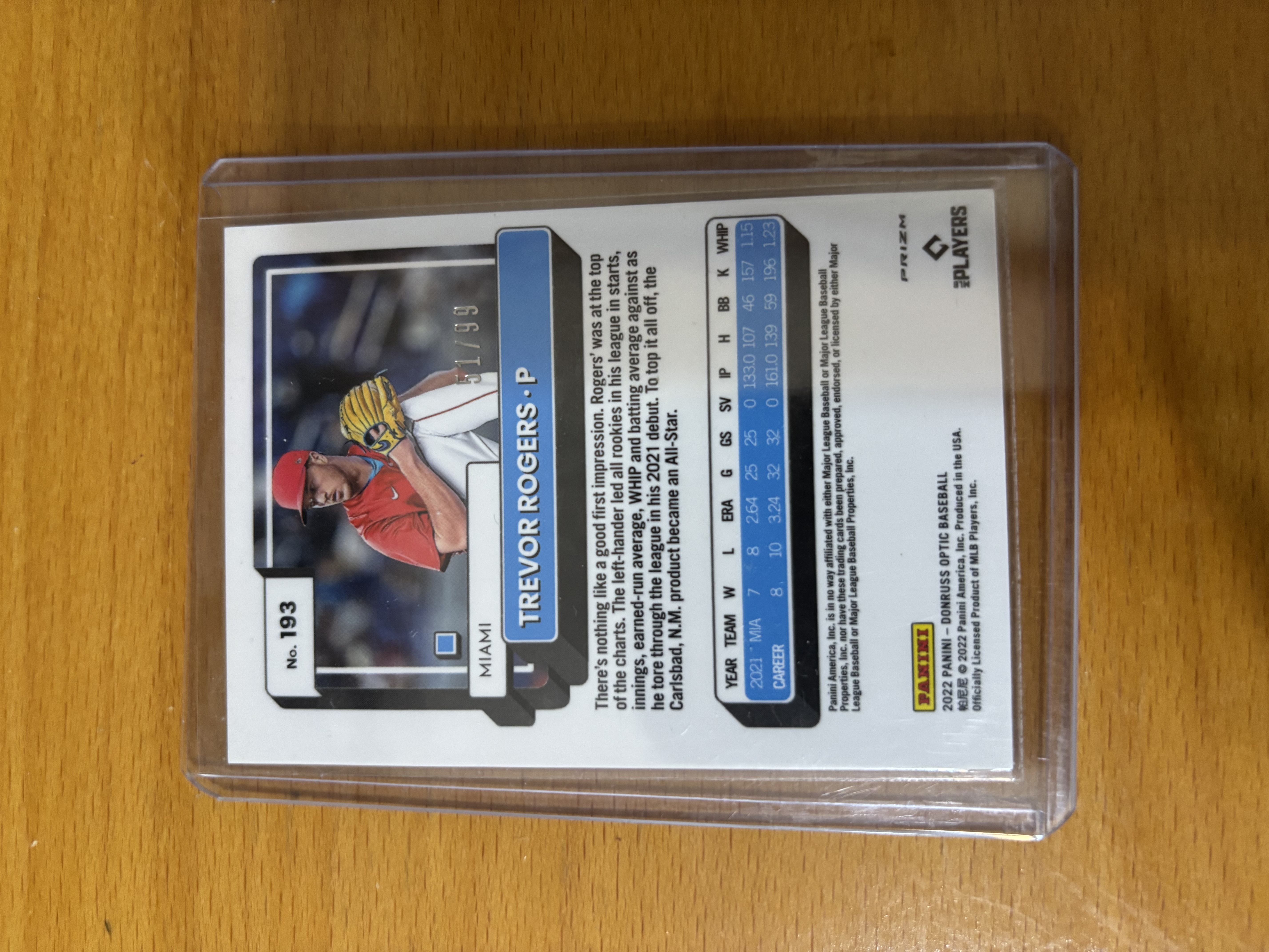 Trevor Rogers Baseball Trading Card