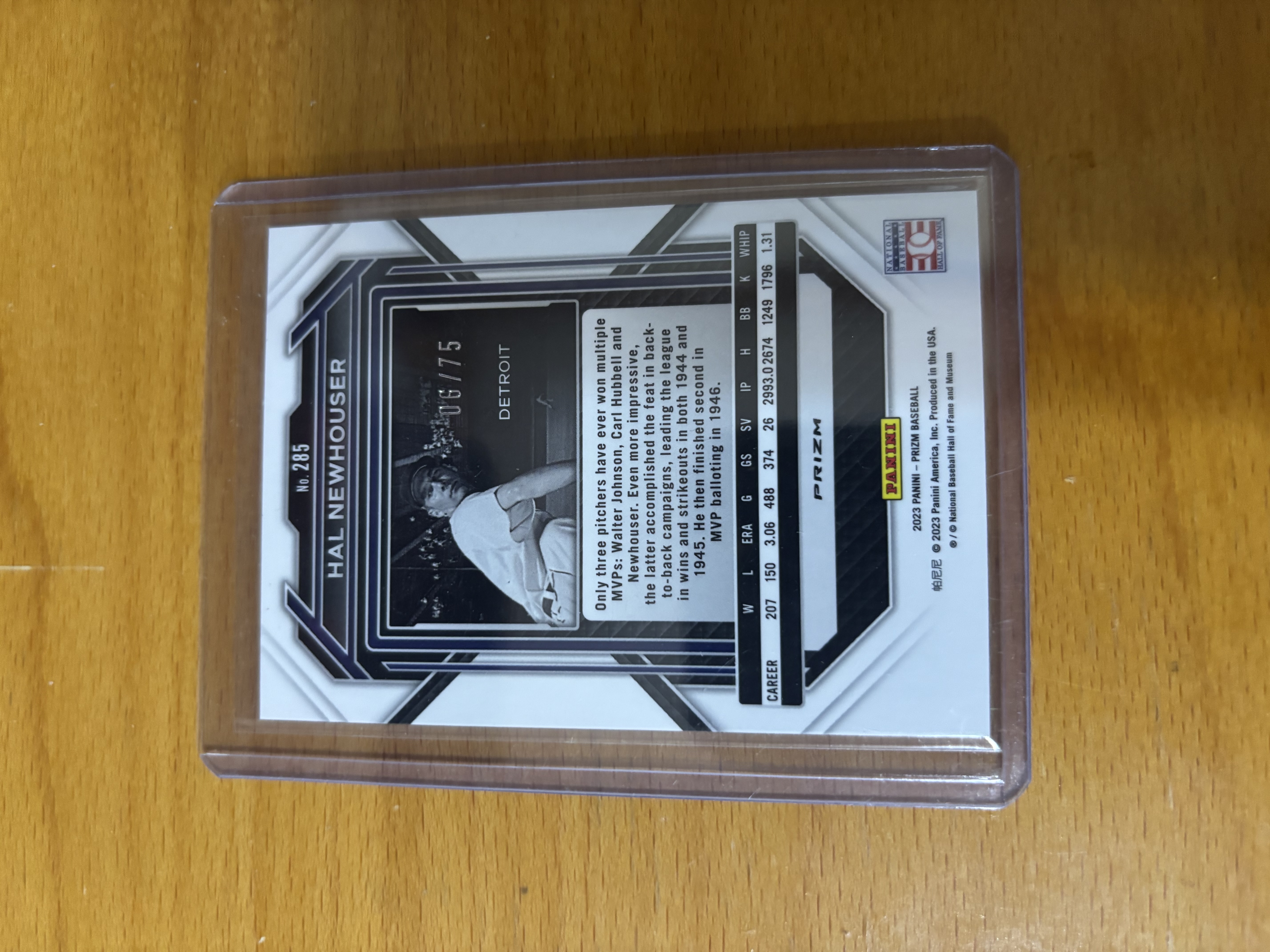 Hal Newhouser Baseball Trading Card
