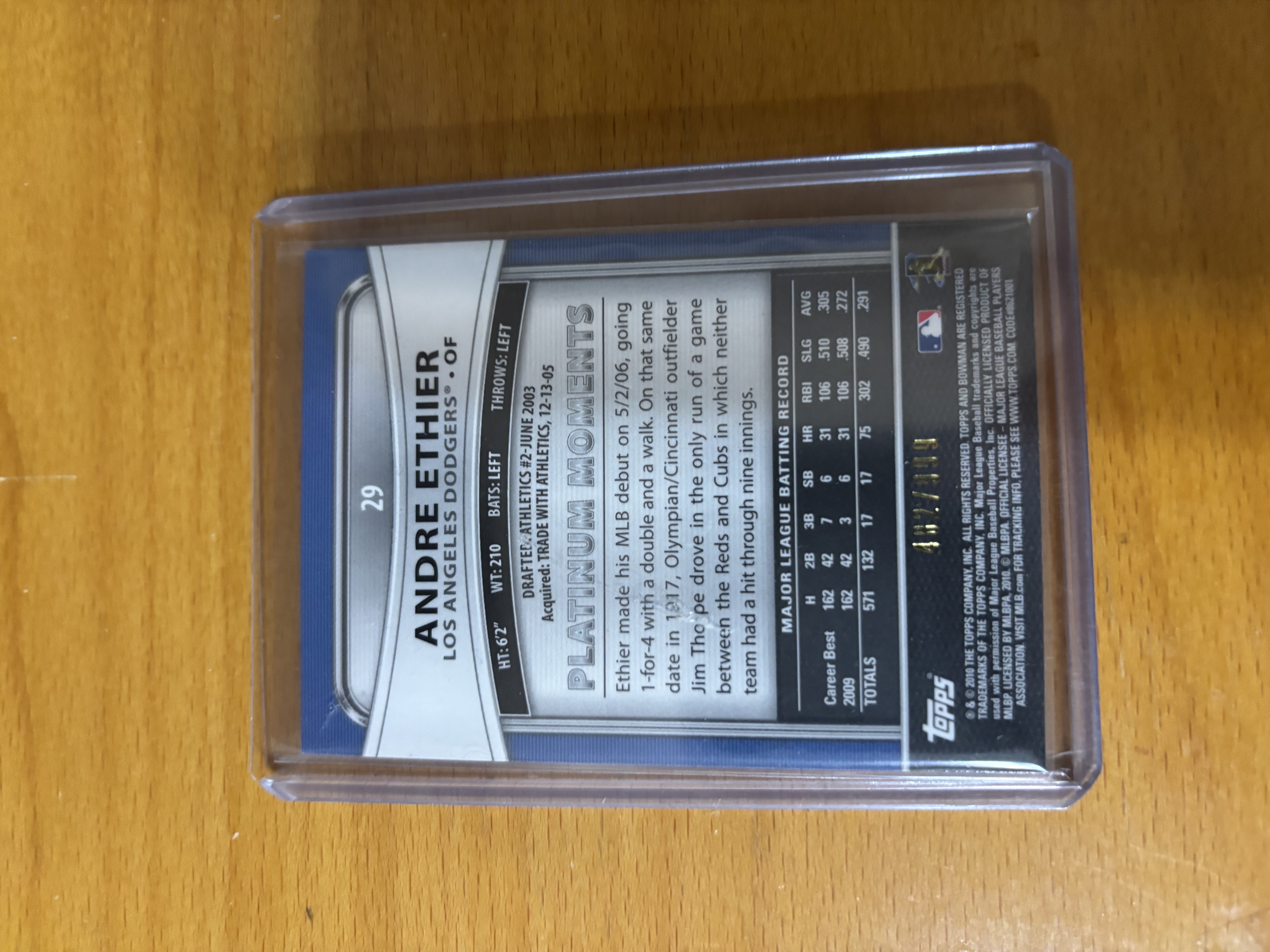 Andre Ethier Baseball Trading Card