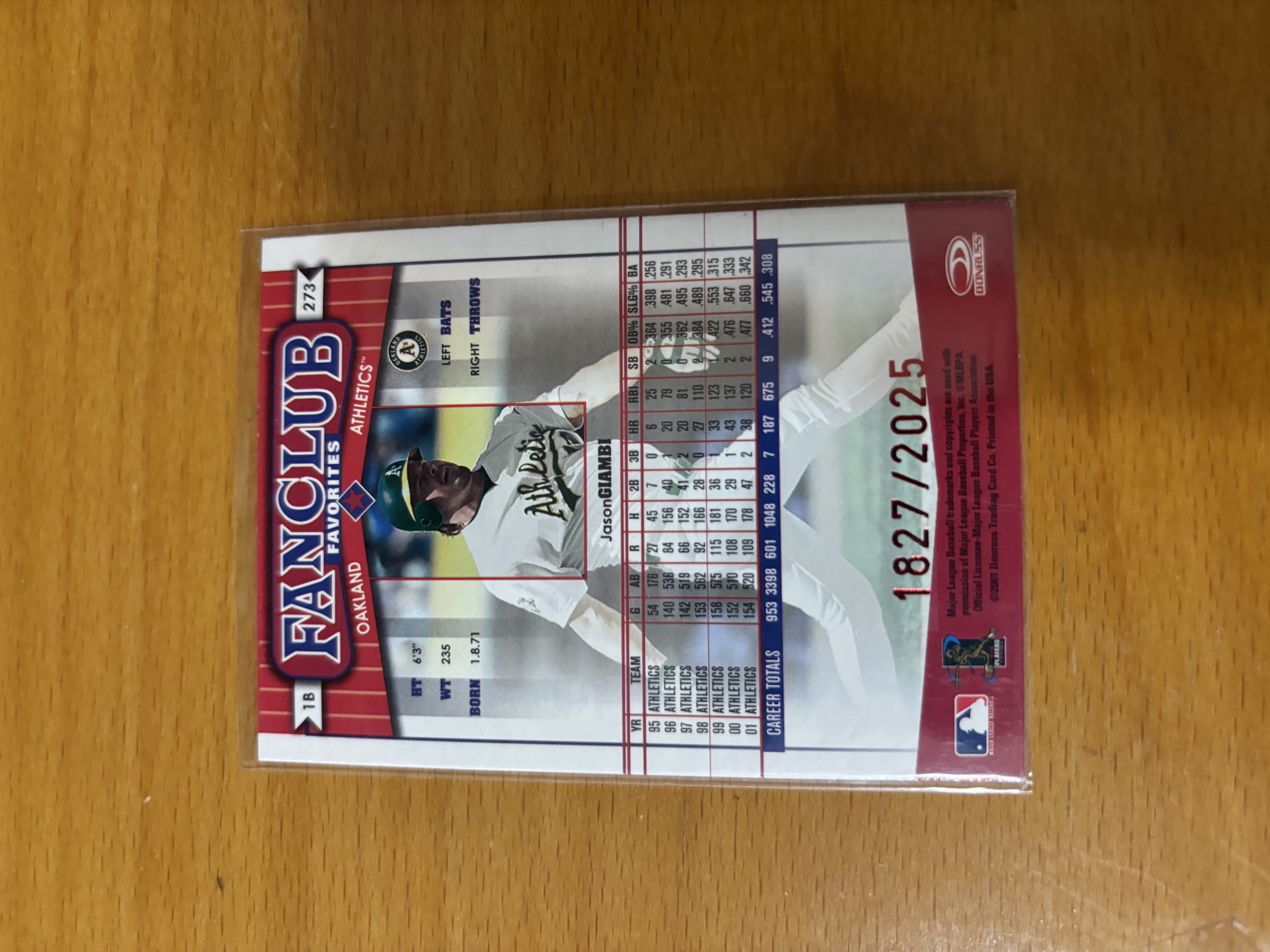Fan Club Baseball Trading Card