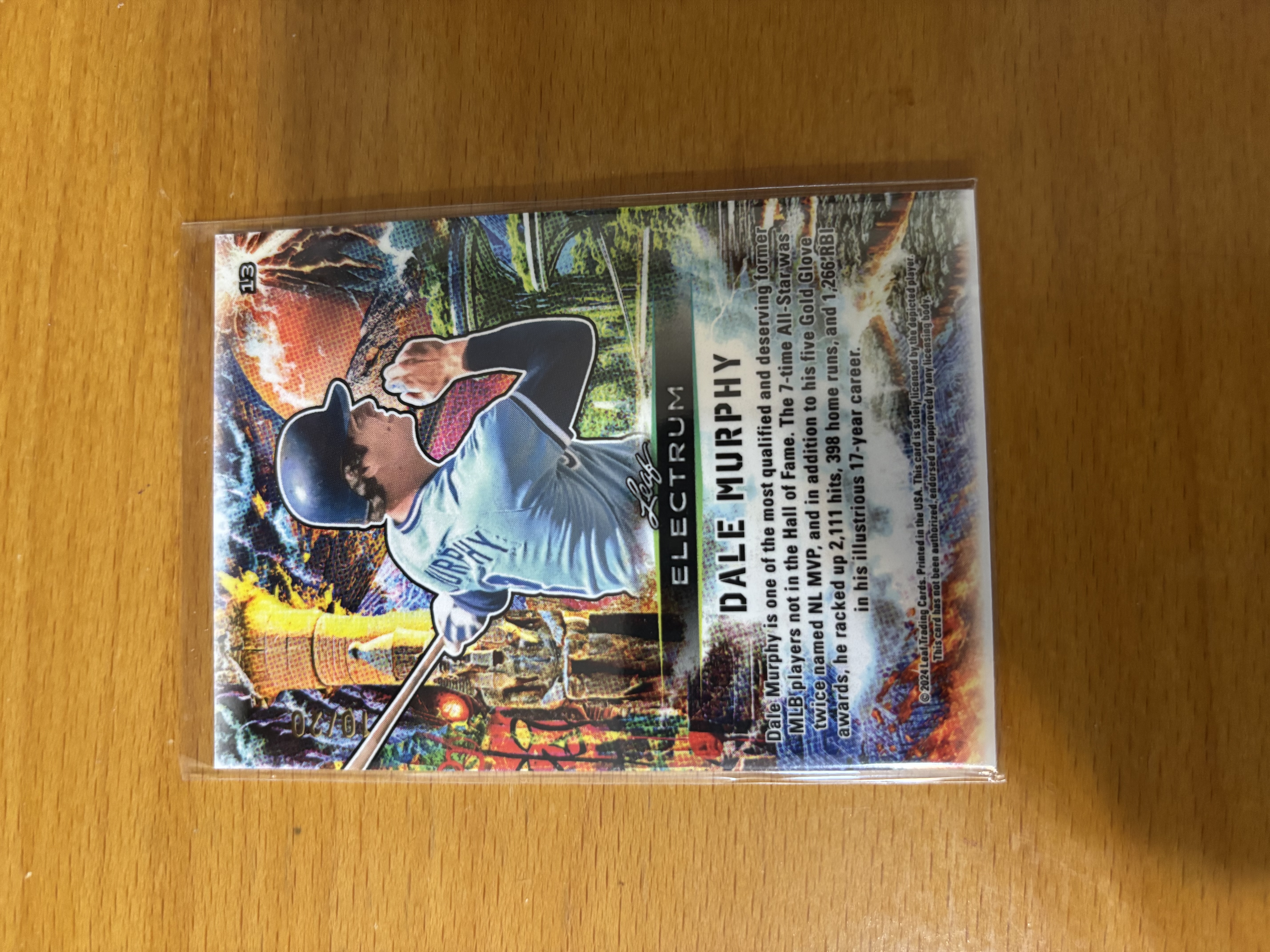 Dale Murphy Electrum Baseball Card